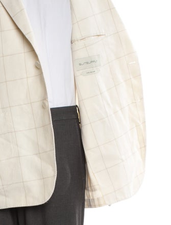 Suitsupply Wool Plaid Print Blazer