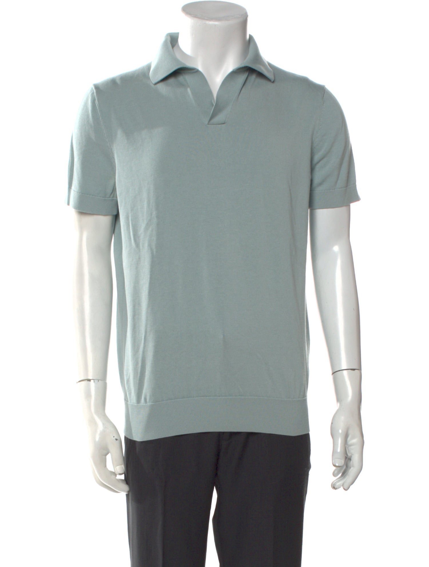 Suitsupply V-Neck Long Sleeve Polo Shirt