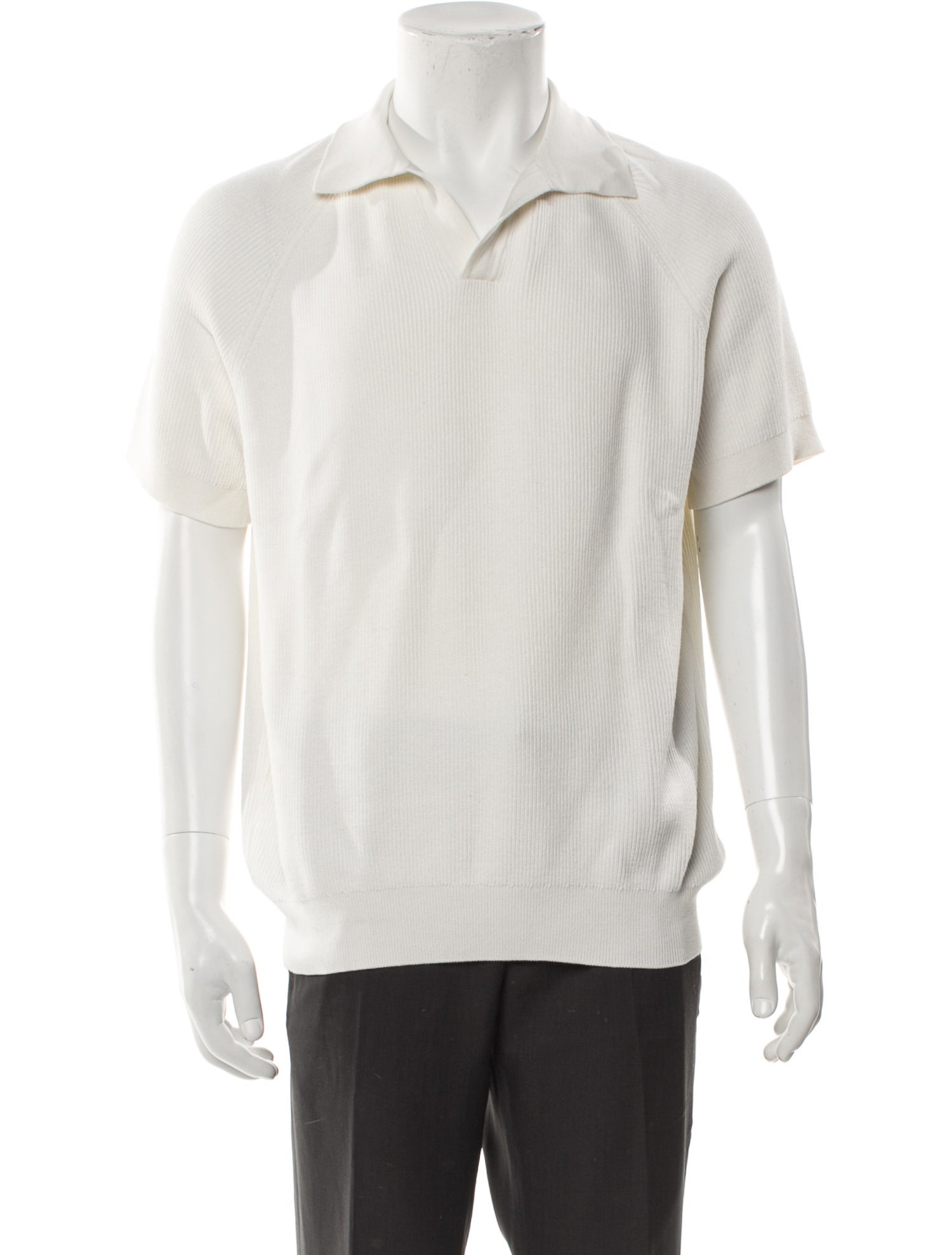 Suitsupply Mock Neck Short Sleeve Polo Sweater
