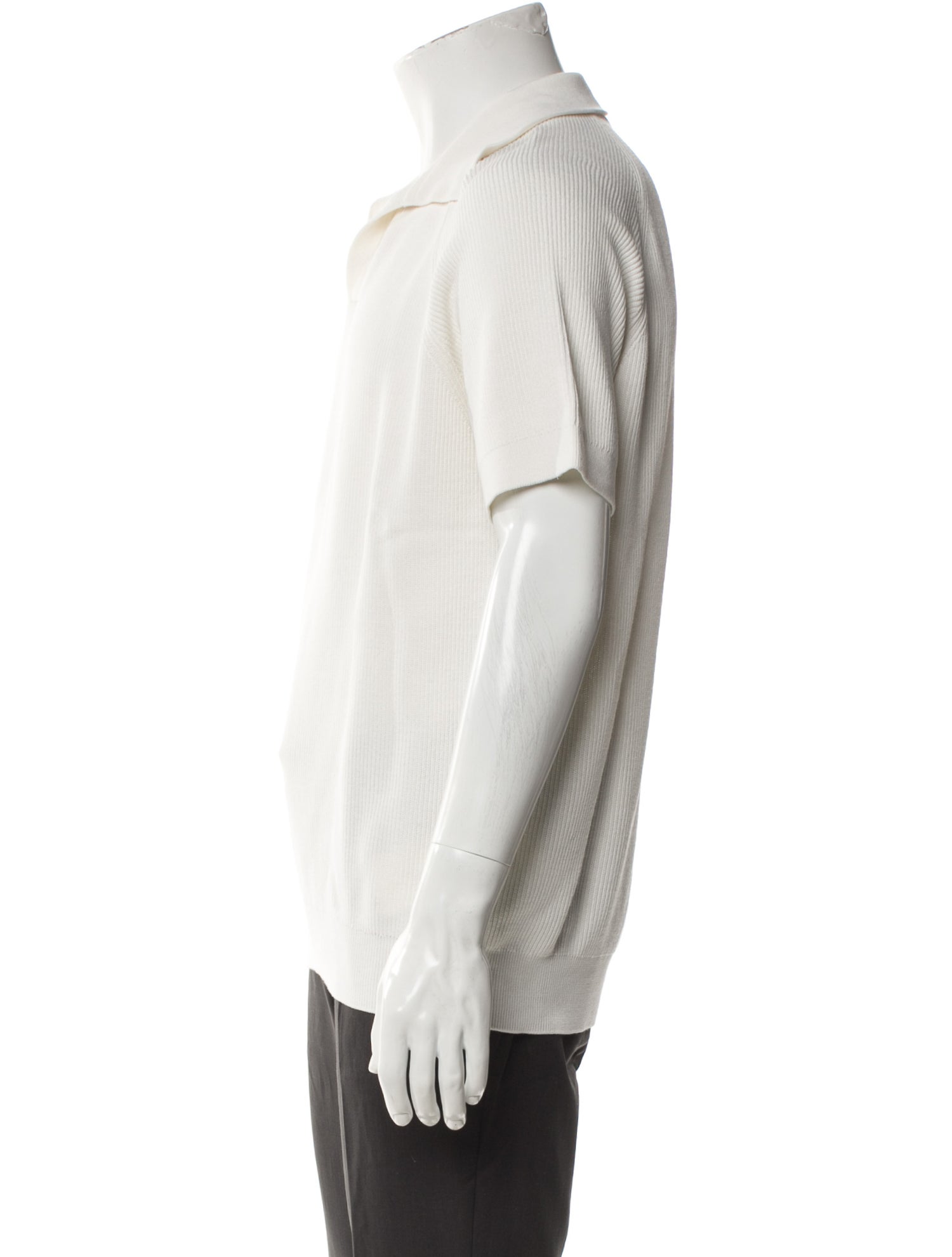 Suitsupply Mock Neck Short Sleeve Polo Sweater