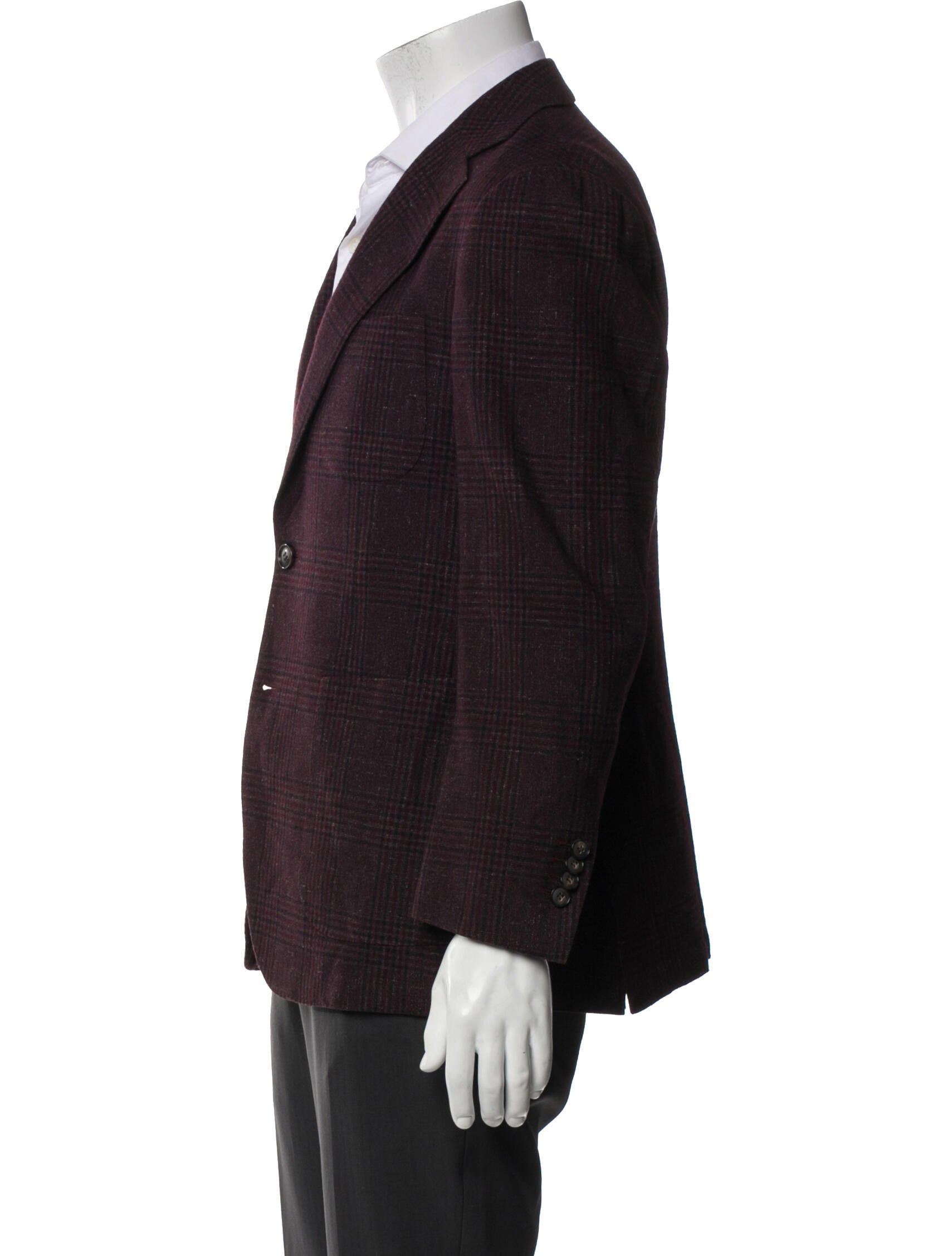 Suitsupply Wool Plaid Print Blazer