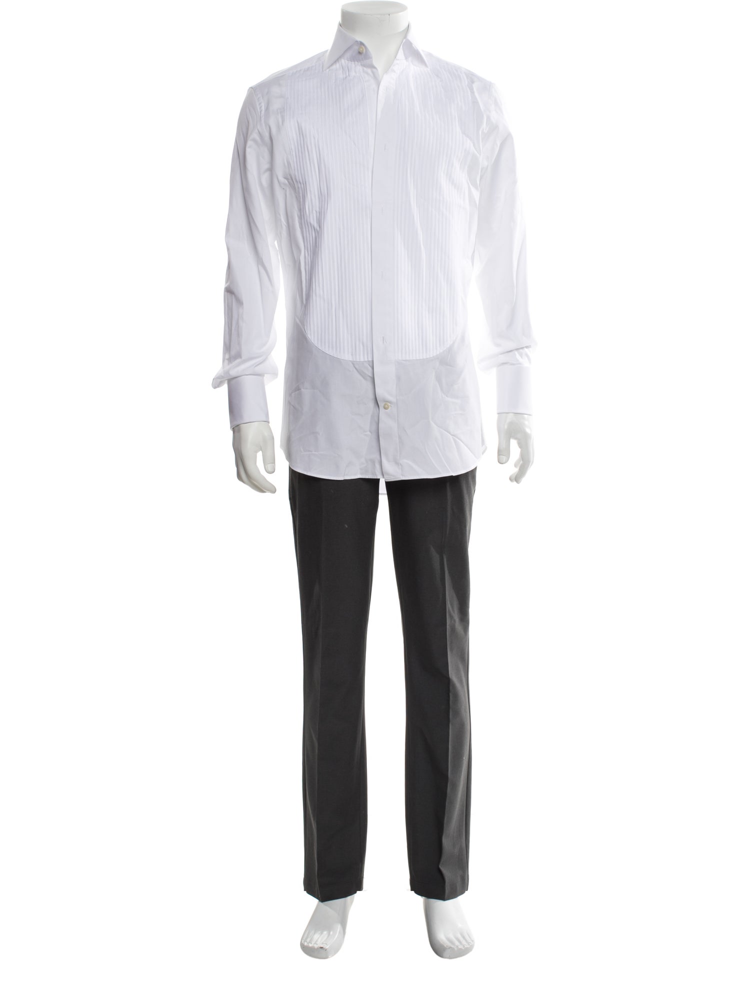 Suitsupply Striped Long Sleeve Tuxedo Shirt