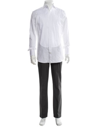 Suitsupply Striped Long Sleeve Tuxedo Shirt