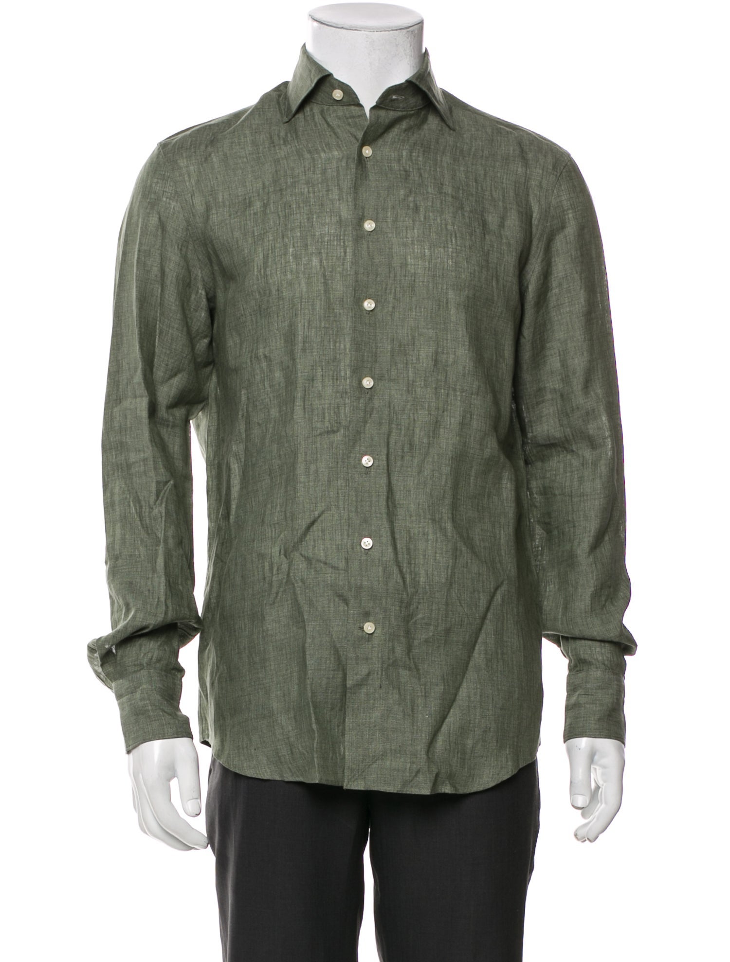 Suitsupply Linen Long Sleeve Dress Shirt