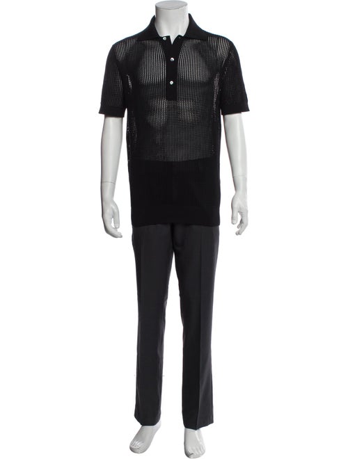 Suitsupply Lace Pattern Collar Polo Shirt