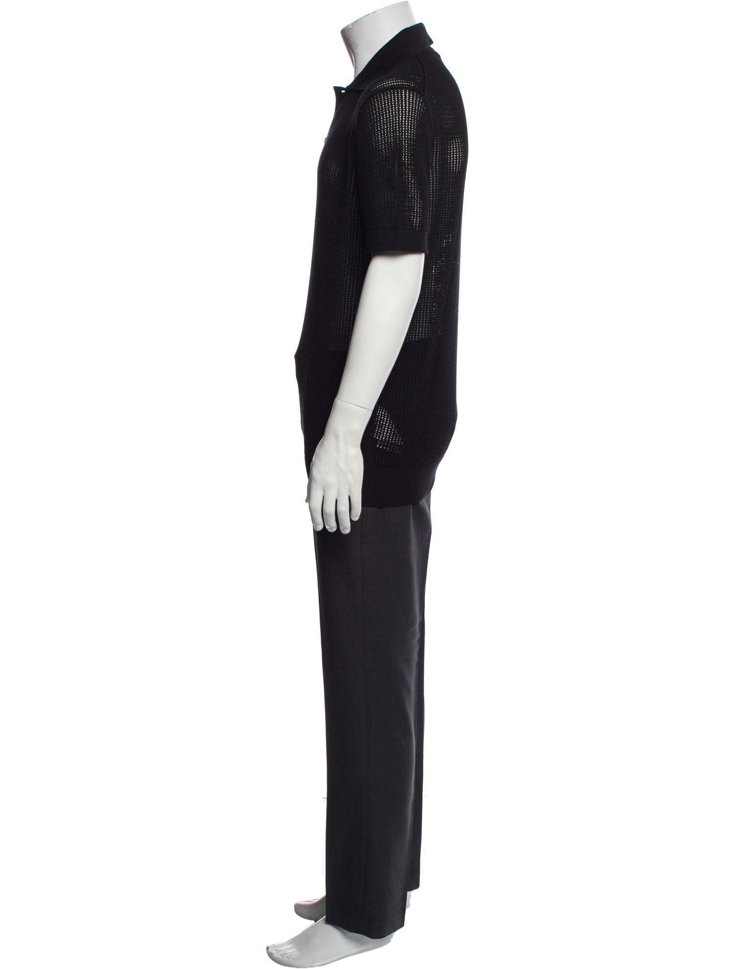 Suitsupply Lace Pattern Collar Polo Shirt