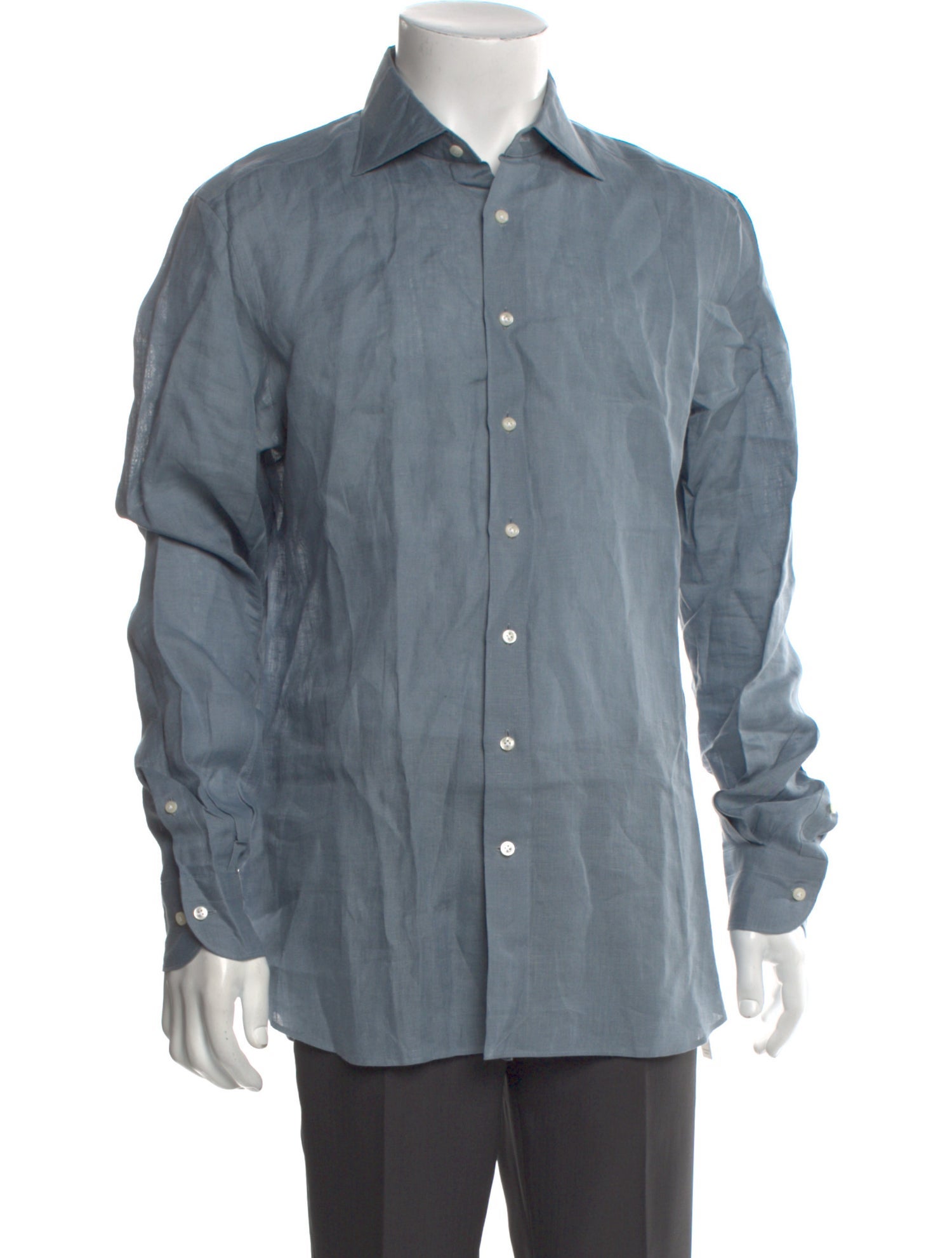 Suitsupply Linen Long Sleeve Dress Shirt