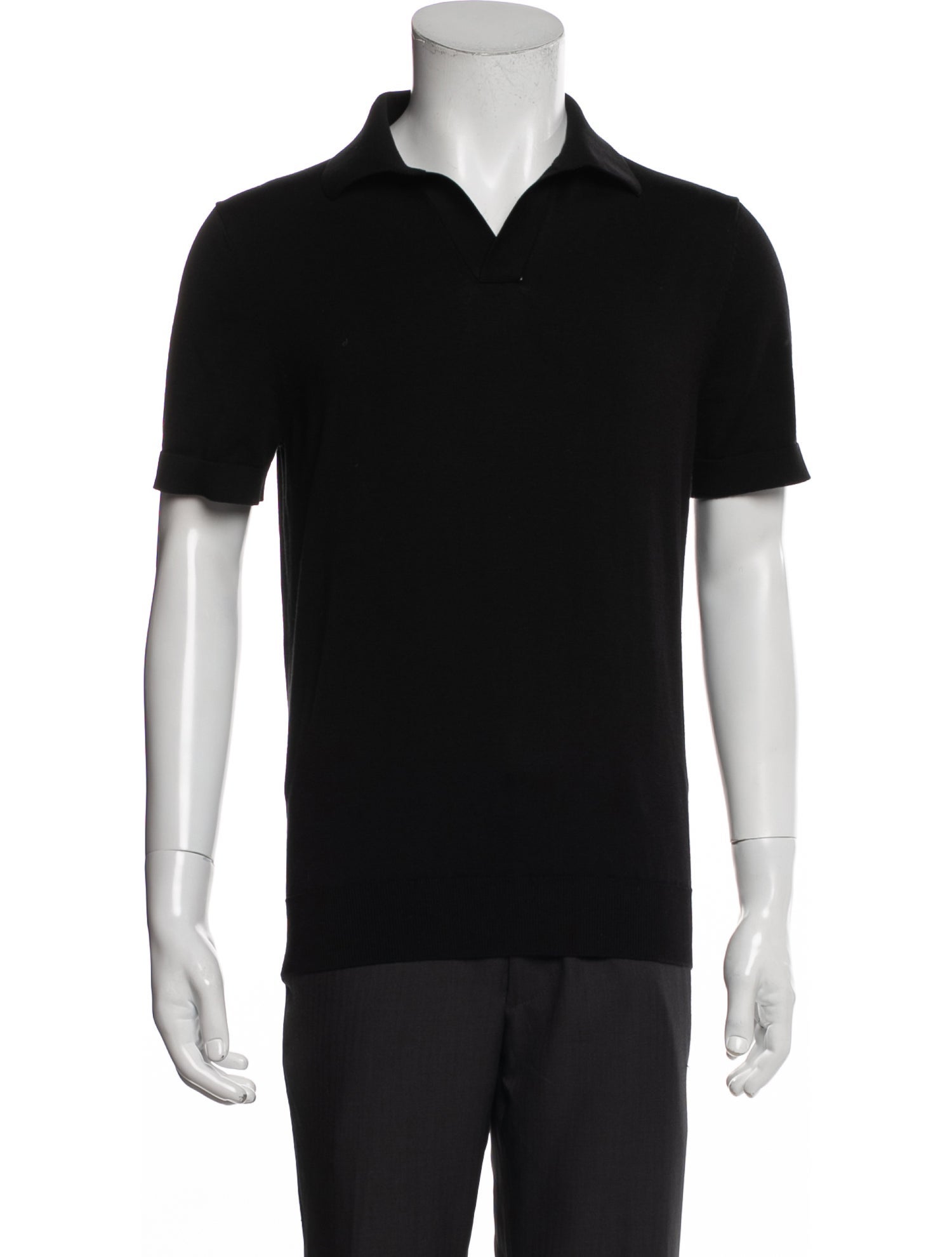 Suitsupply V-Neck Short Sleeve Polo Shirt