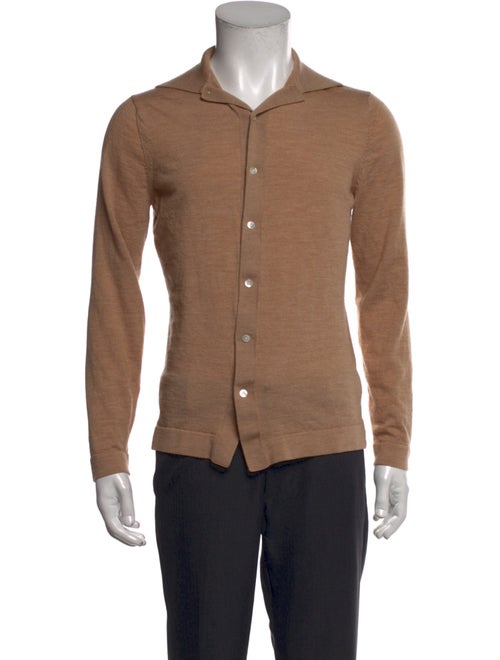 Suitsupply Merino Wool Mock Neck Cardigan