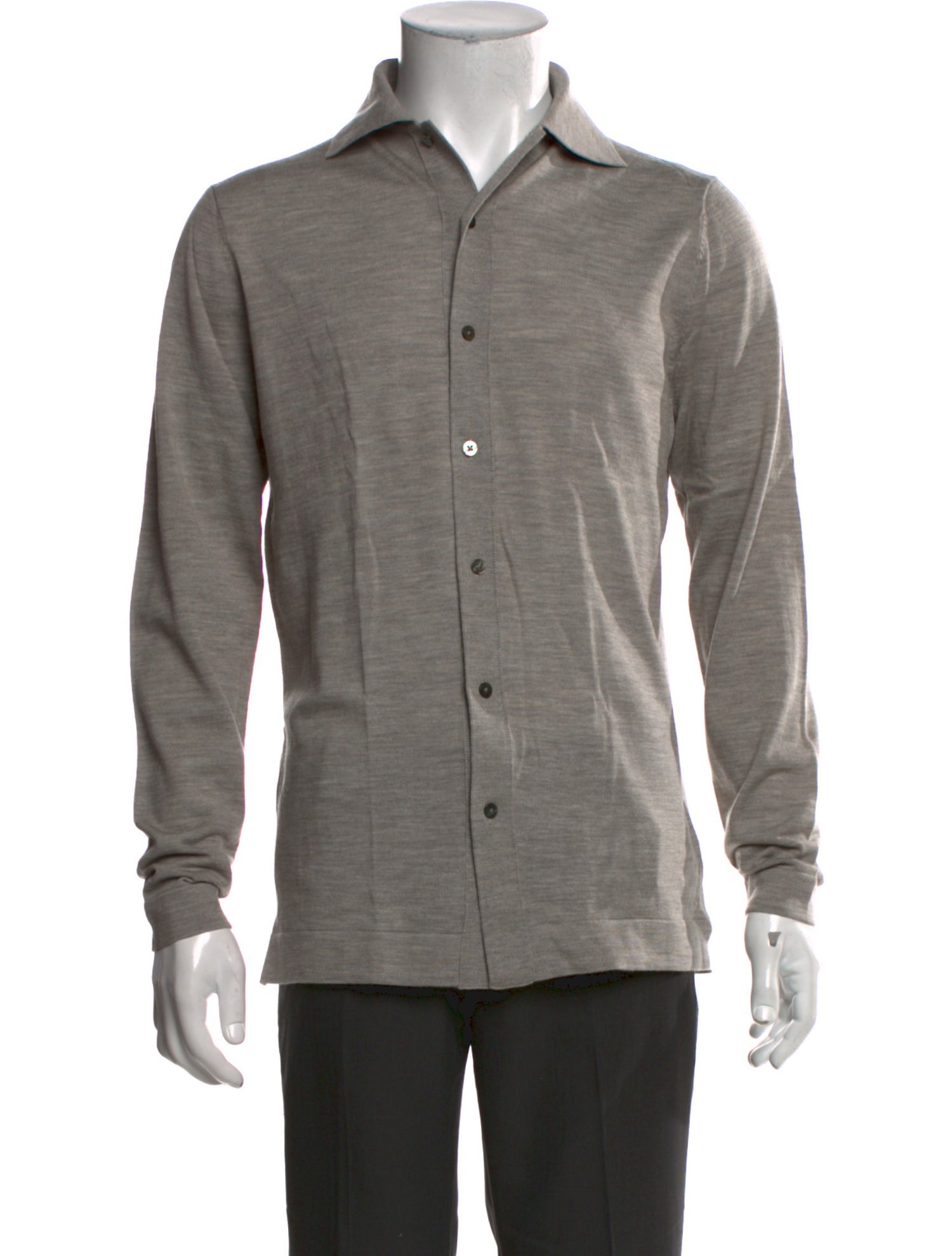 Suitsupply Merino Wool Mock Neck Cardigan
