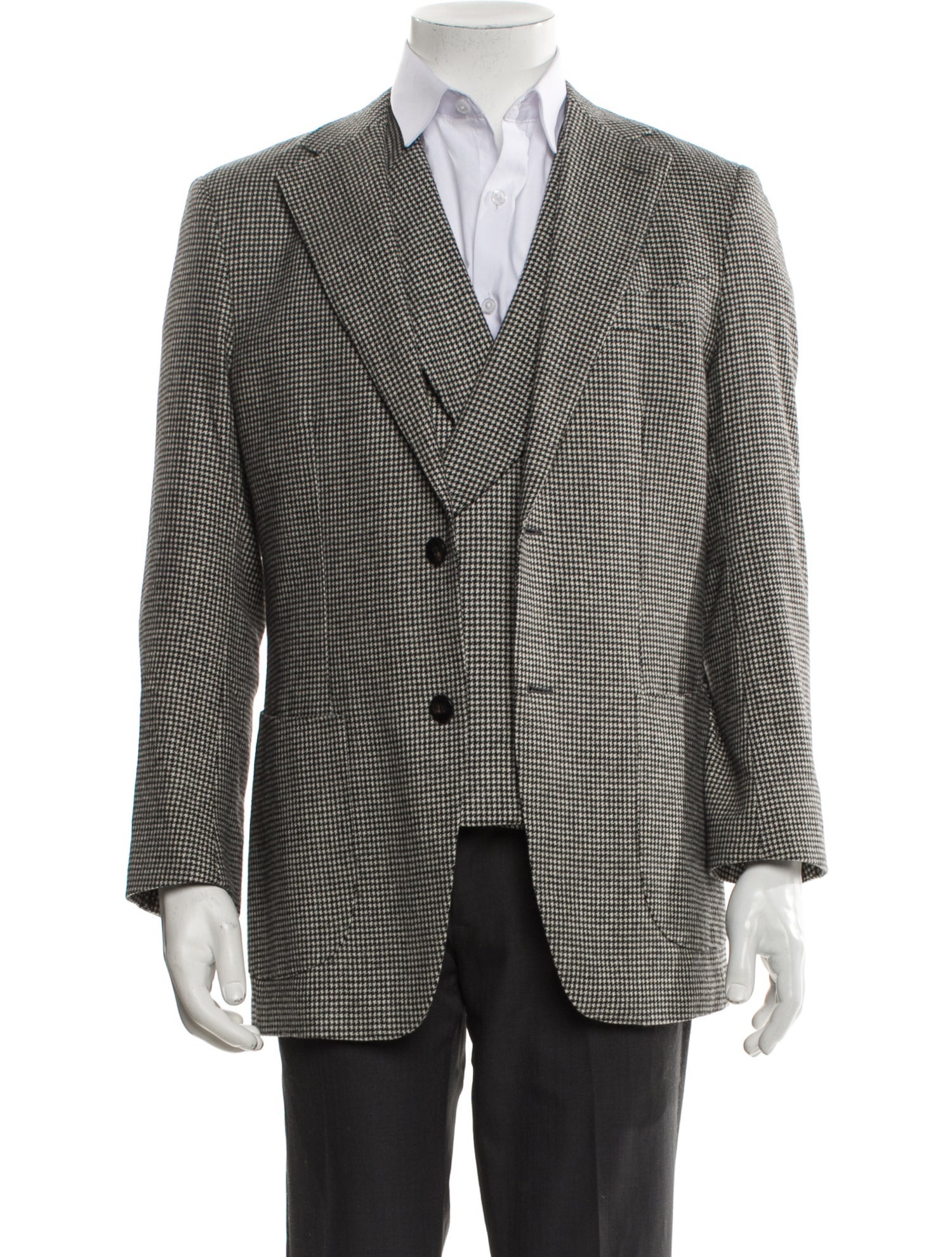 Suitsupply Wool Houndstooth Print Suit