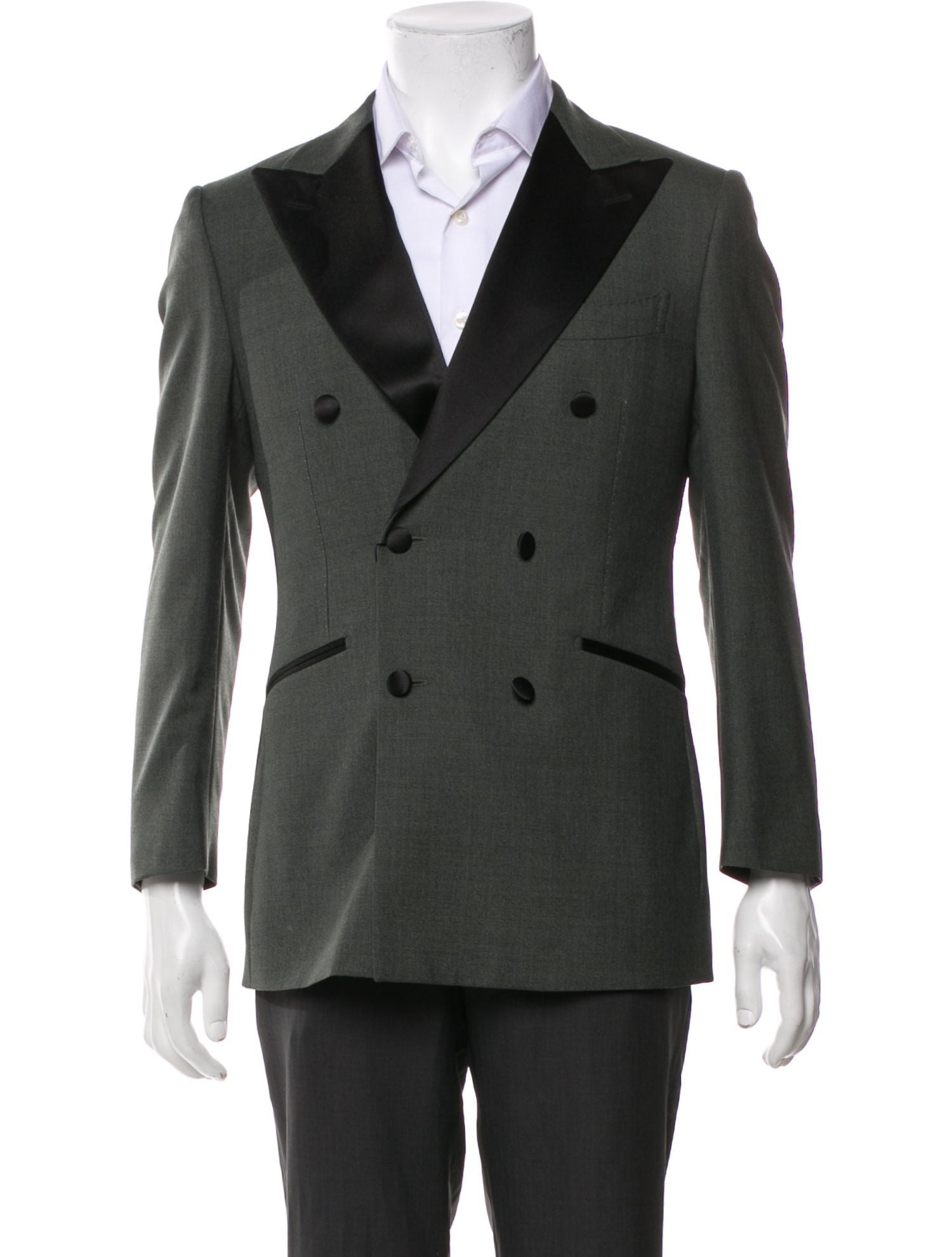 Suitsupply Wool Colorblock Pattern Peacoat
