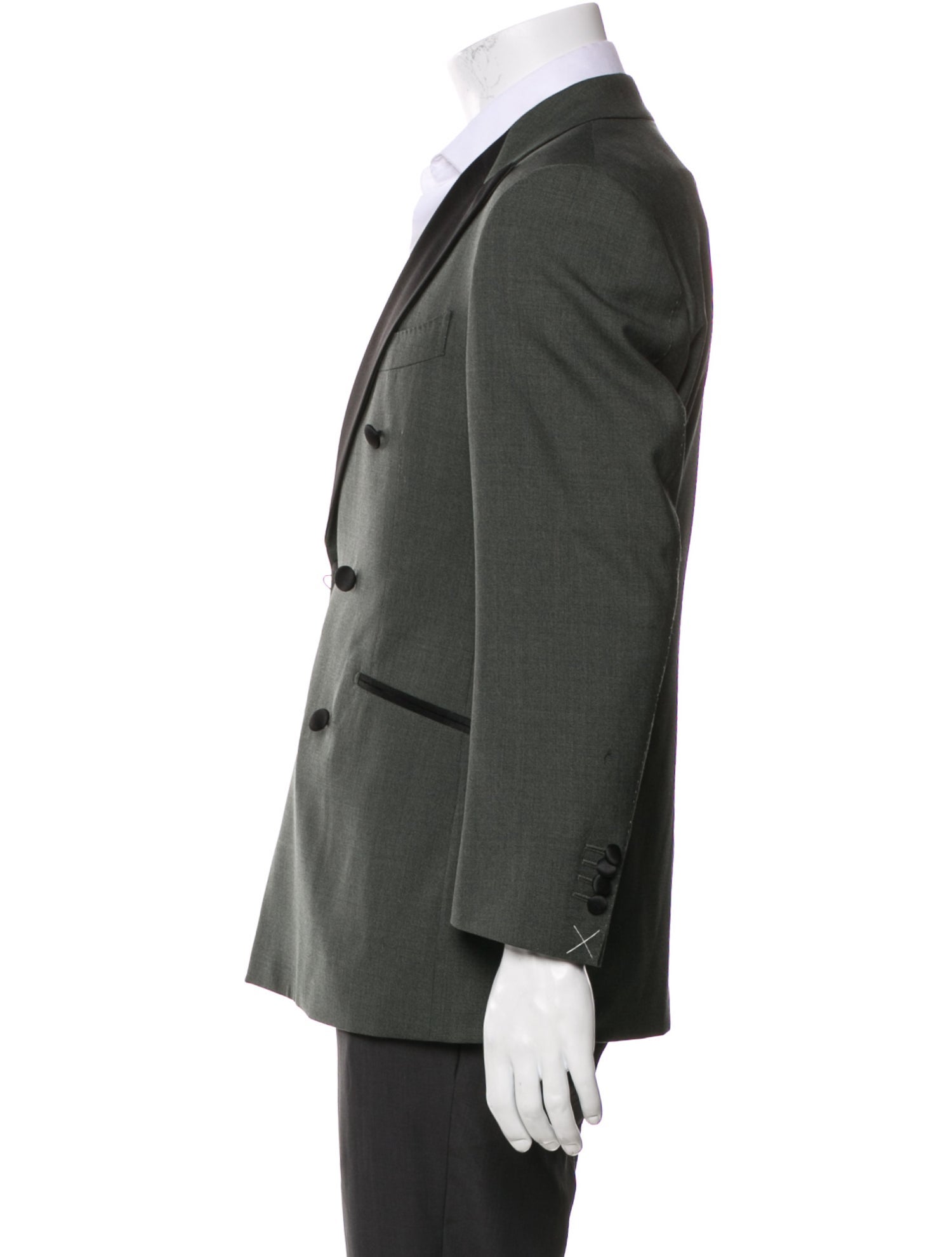 Suitsupply Wool Colorblock Pattern Peacoat