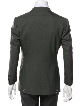 Suitsupply Wool Colorblock Pattern Peacoat