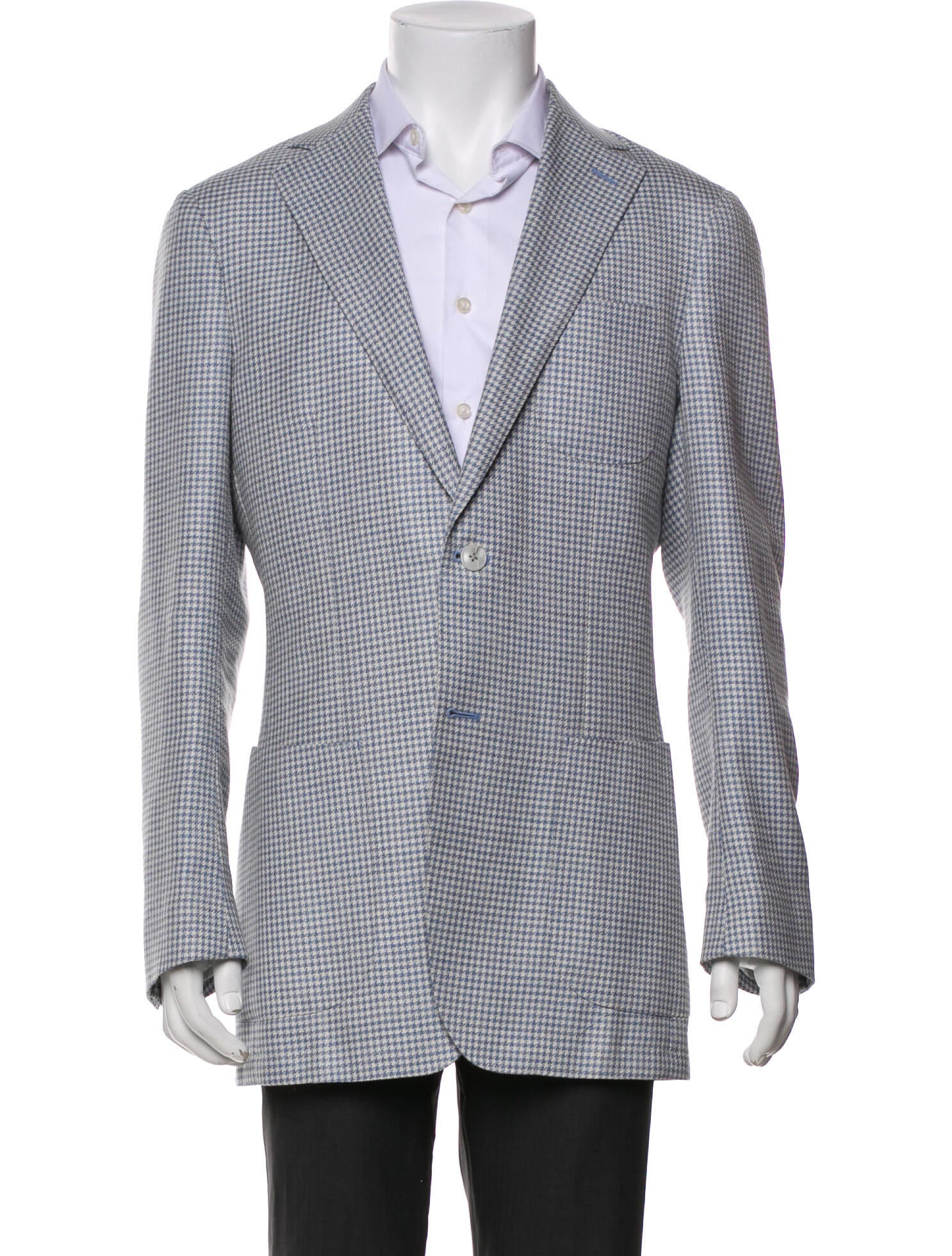 Suitsupply Wool Houndstooth Print Blazer