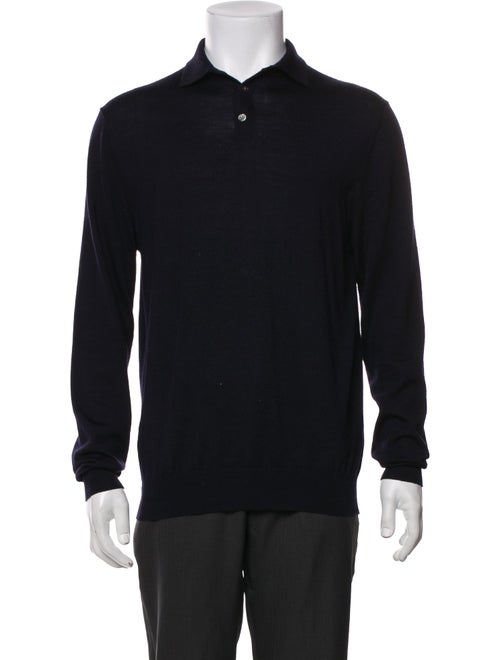 Suitsupply Merino Wool Mock Neck Polo Sweater