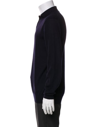 Suitsupply Merino Wool Mock Neck Polo Sweater