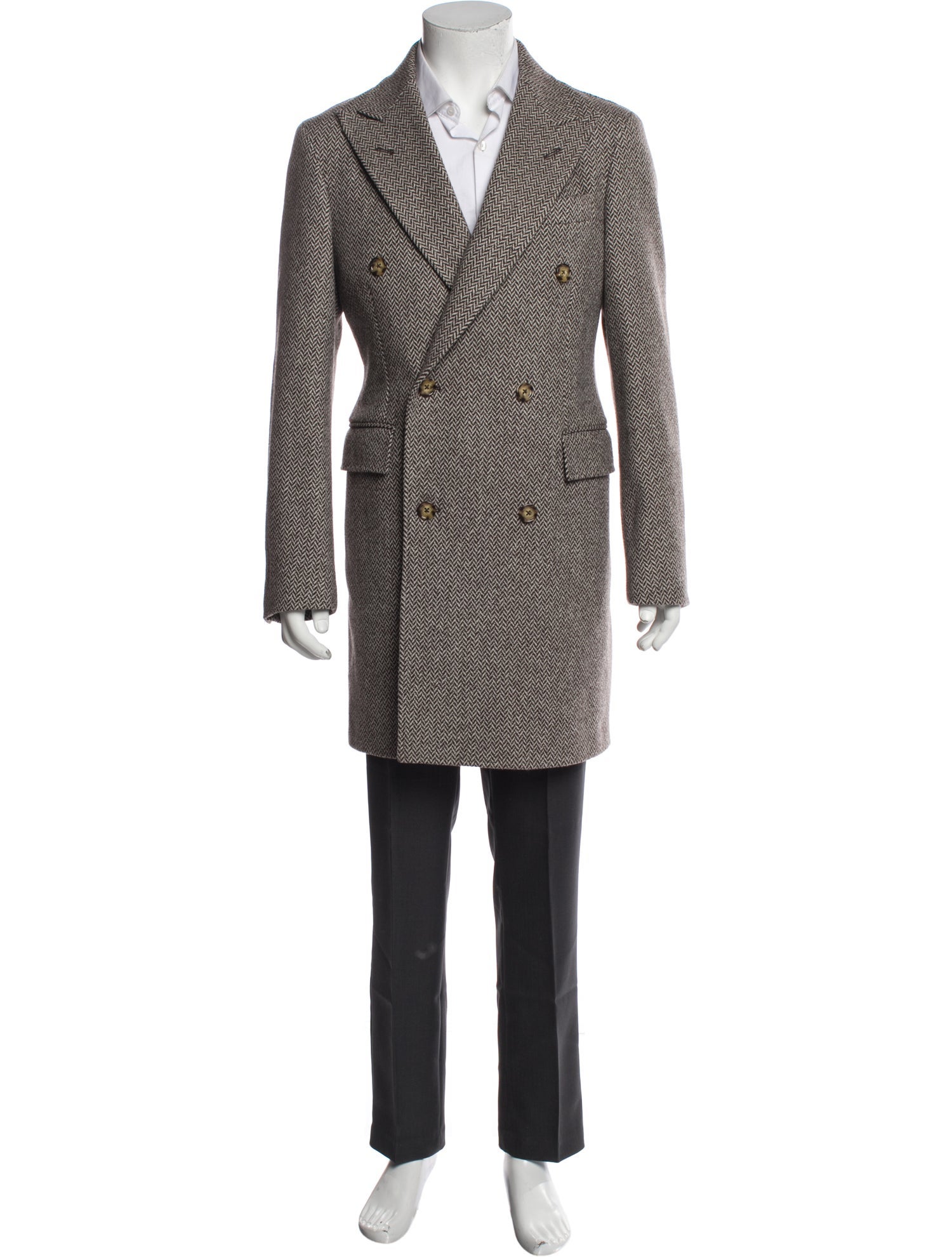 Suitsupply Wool Tweed Pattern Overcoat