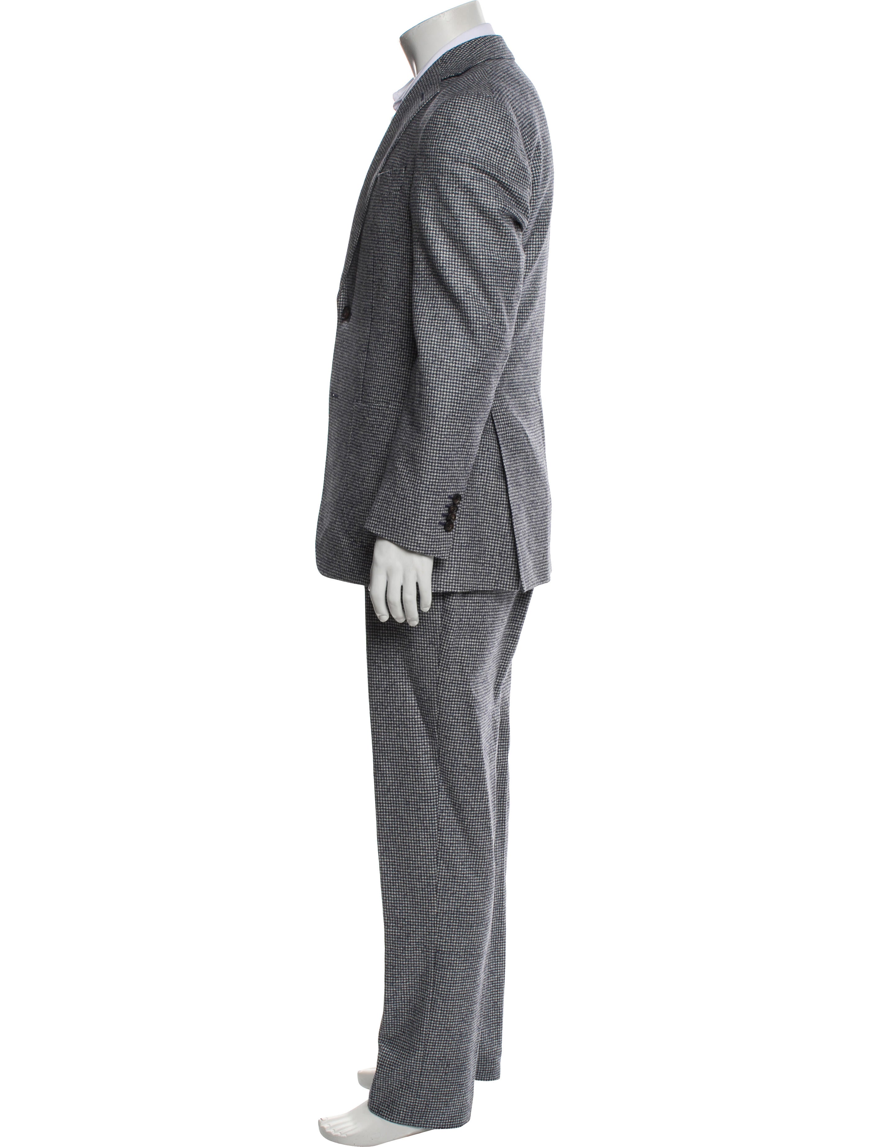 Suitsupply Wool Plaid Print Three-Piece Blazer