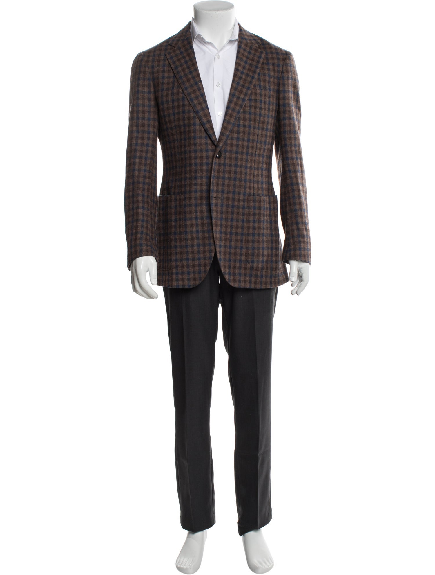 Suitsupply Wool Plaid Print Blazer