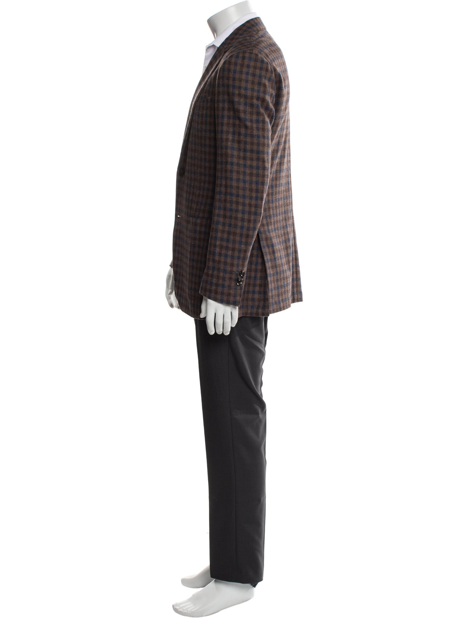 Suitsupply Wool Plaid Print Blazer