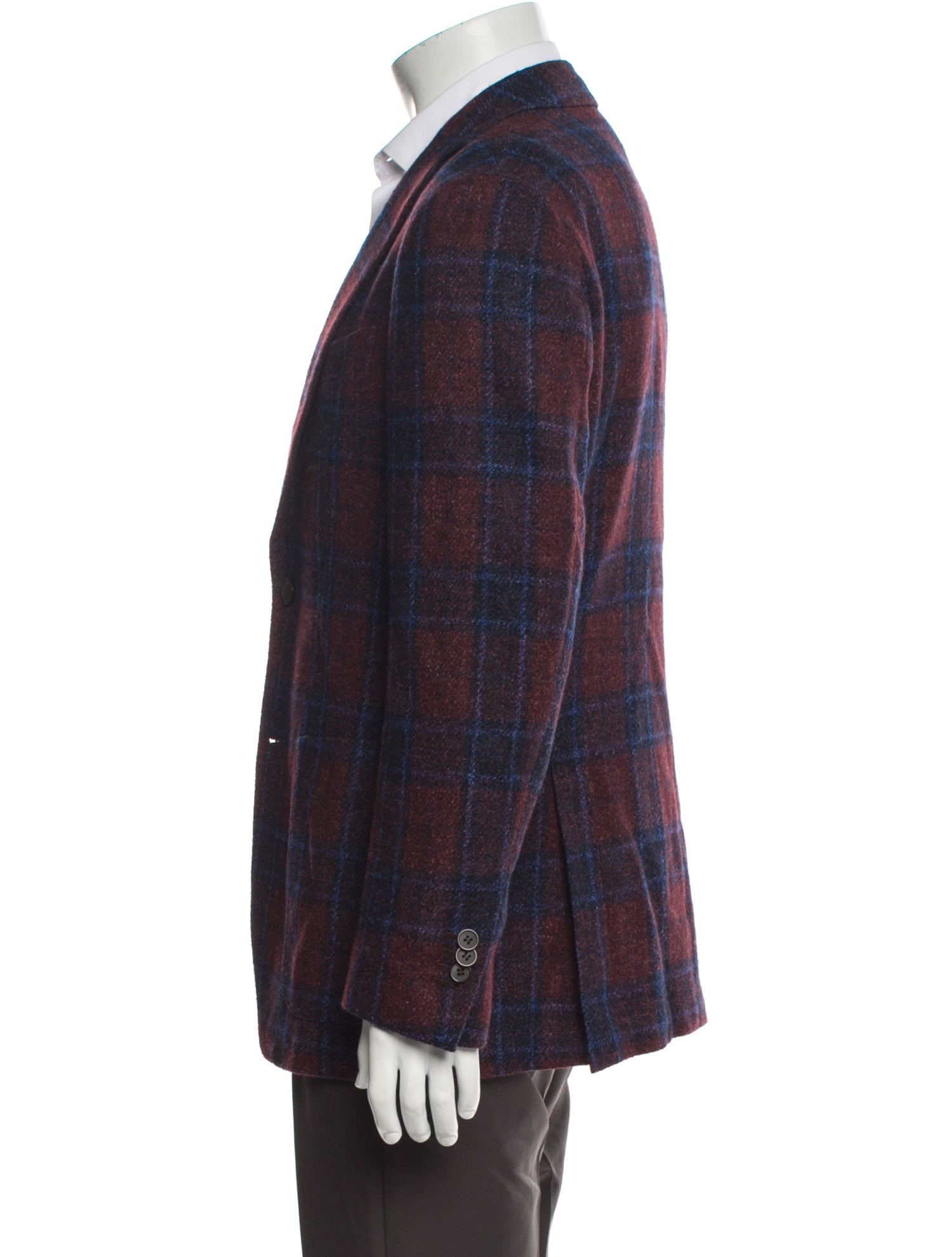 Suitsupply Wool Plaid Print Blazer