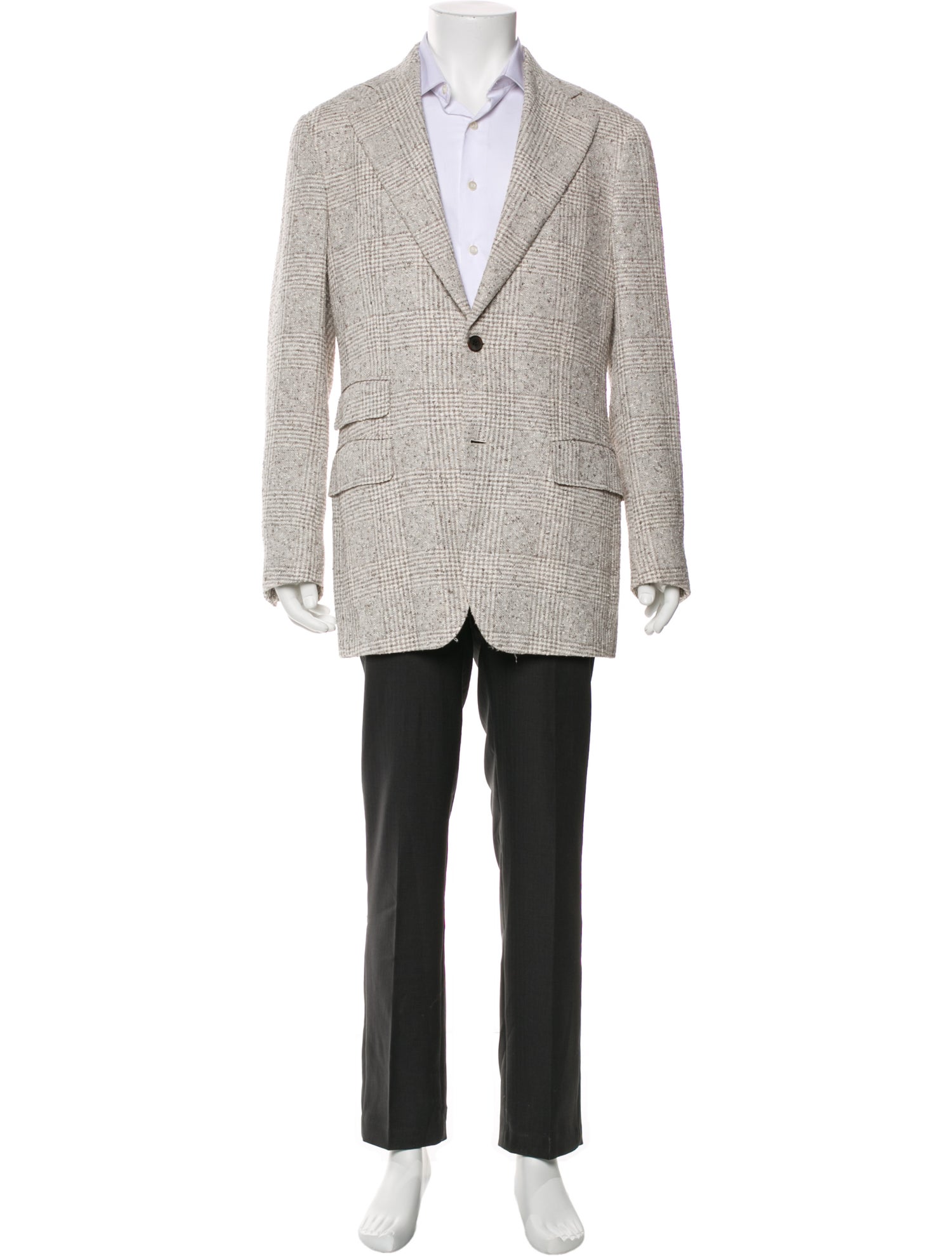 Suitsupply Linen Plaid Print Blazer