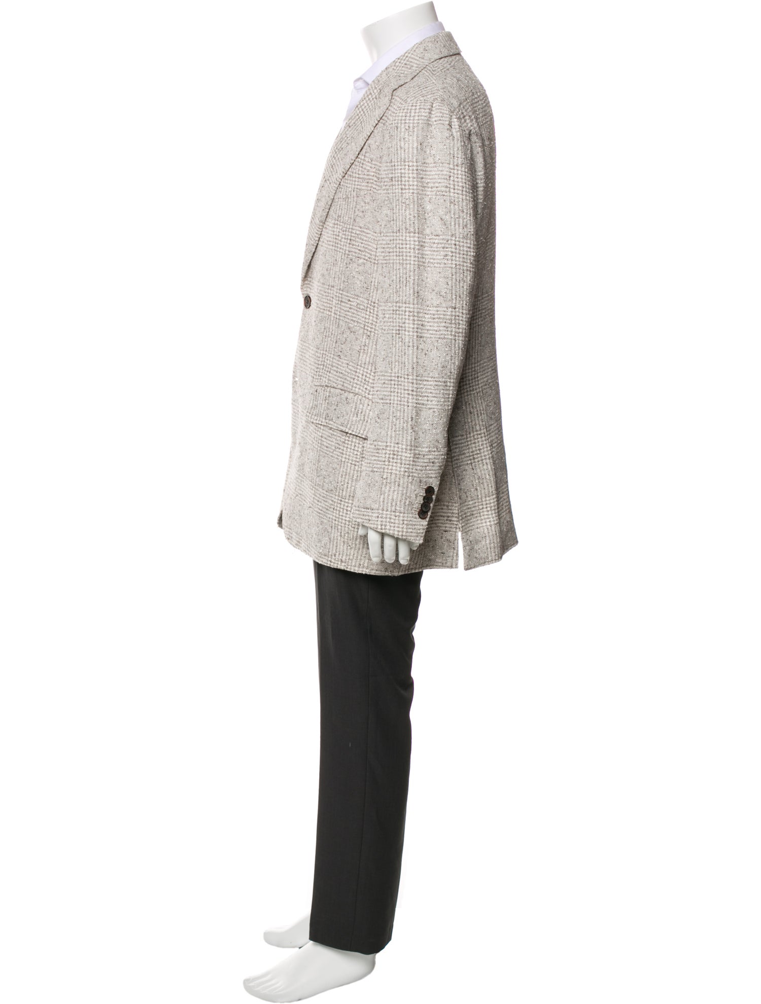 Suitsupply Linen Plaid Print Blazer