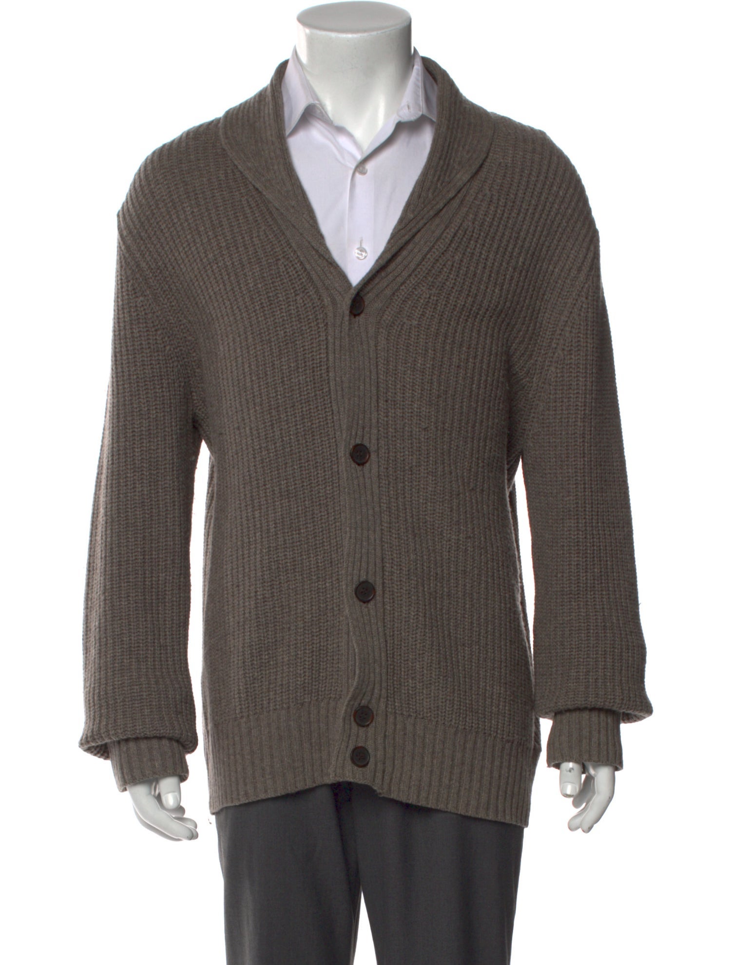 Suitsupply Wool Collar Cardigan