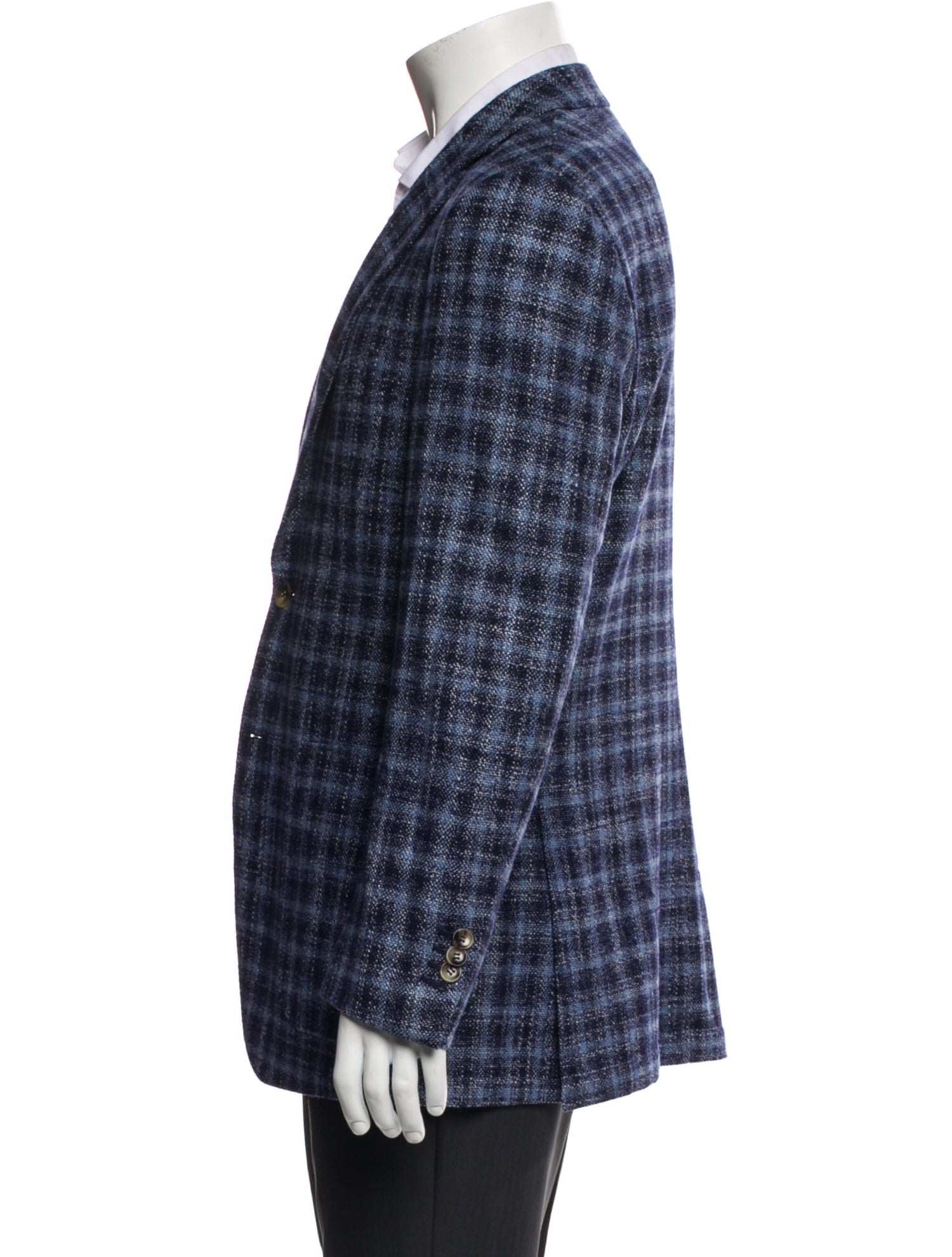 Suitsupply Wool Plaid Print Blazer