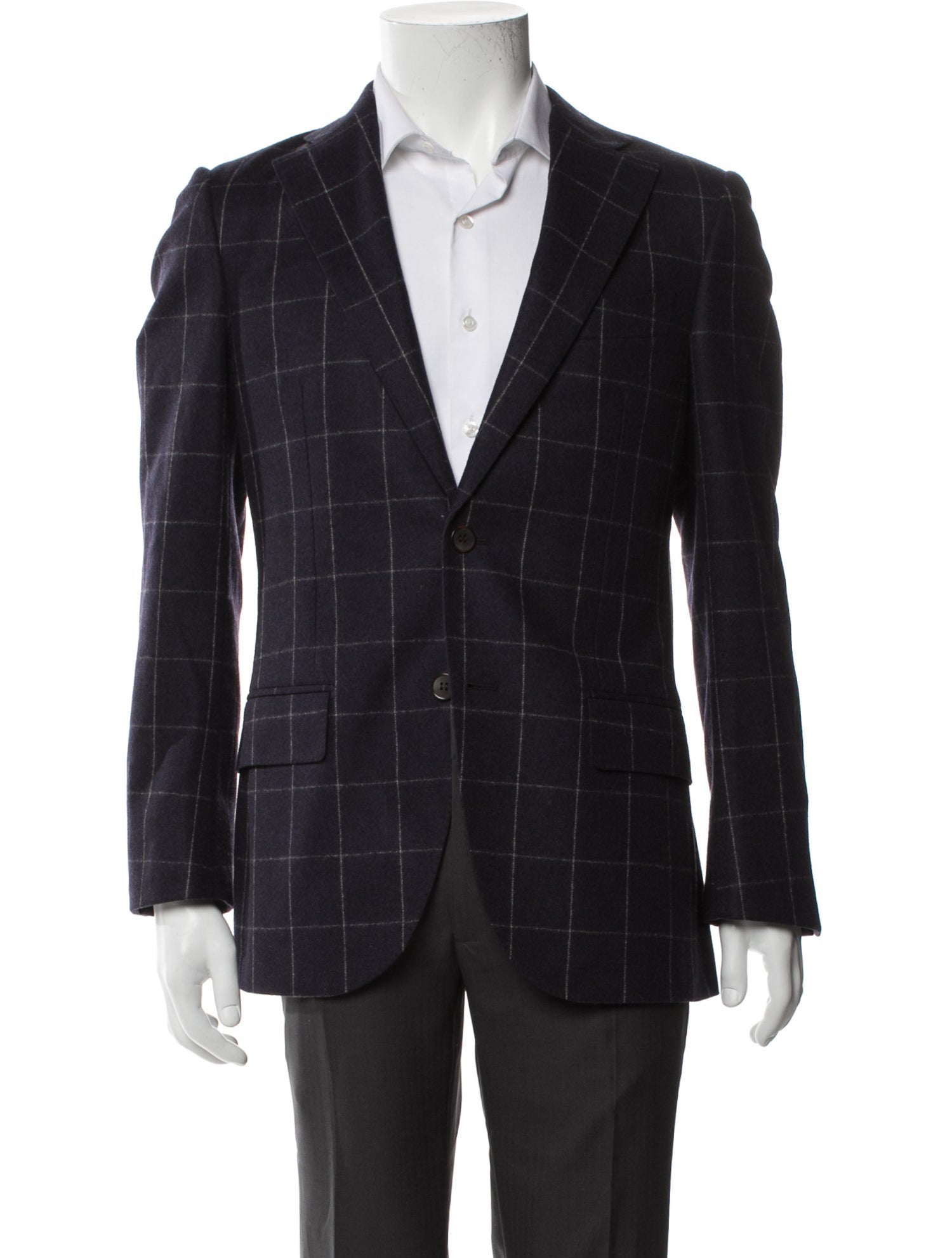 Suitsupply Wool Plaid Print Blazer