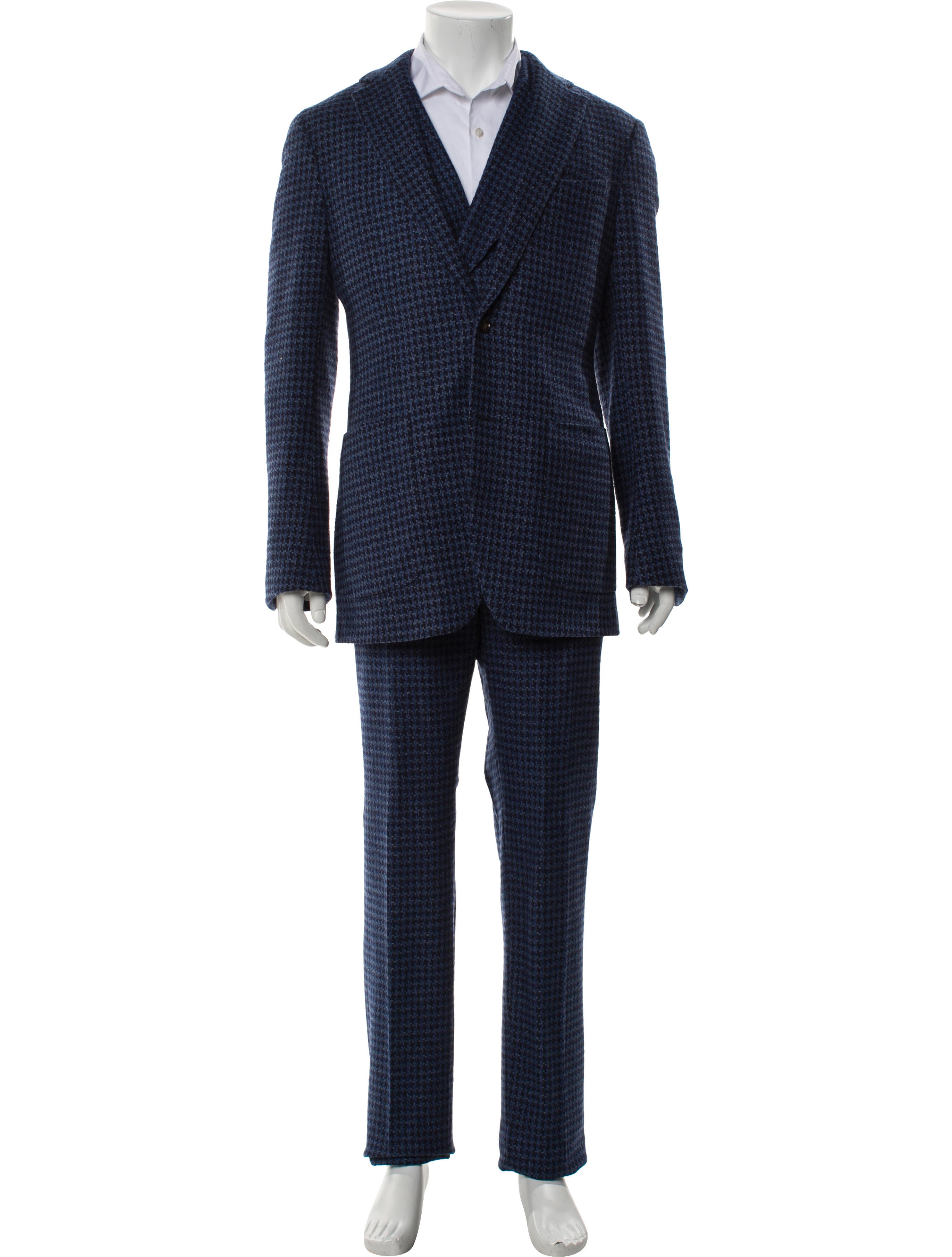 Suitsupply Wool Houndstooth Print Three-Piece Blazer