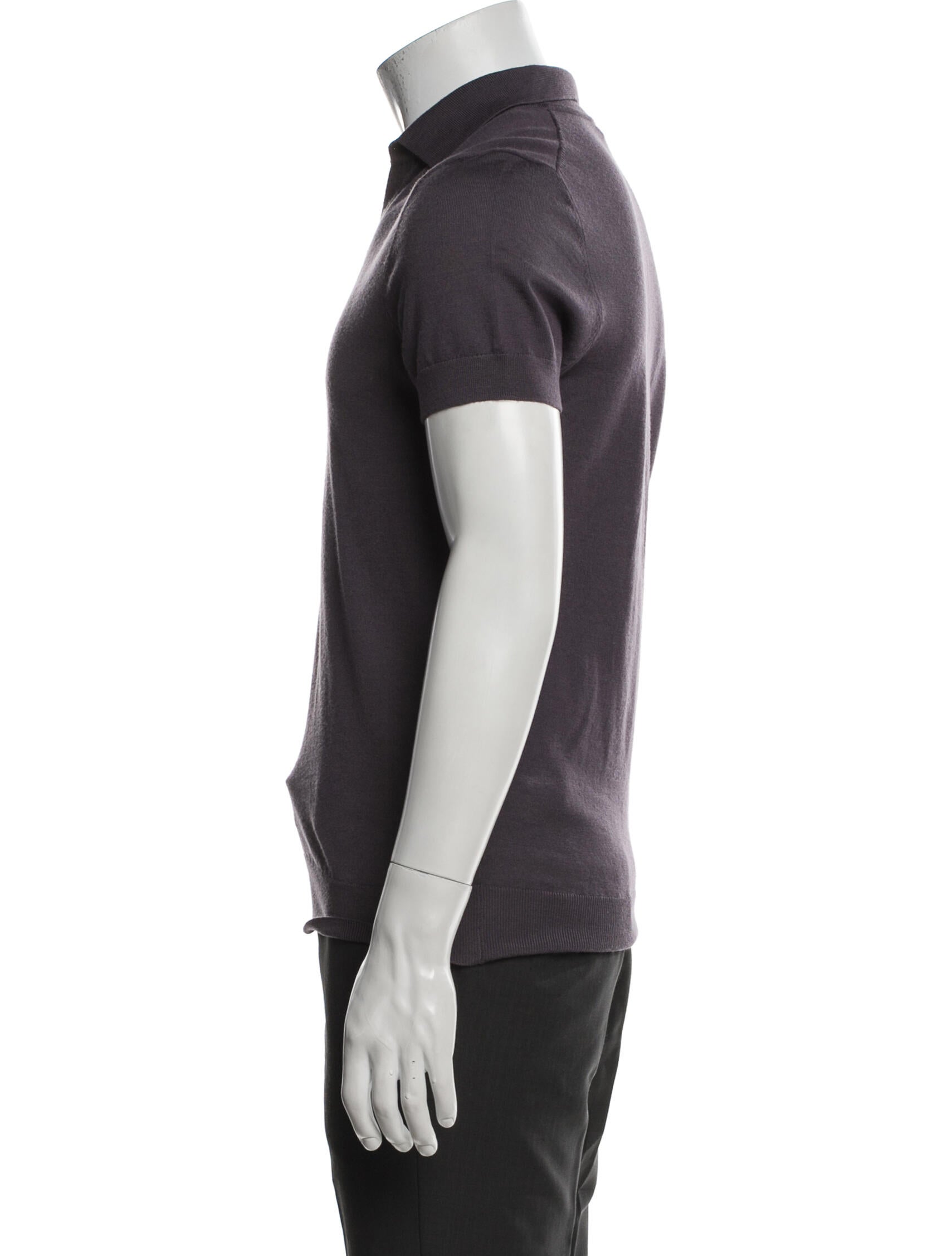 Suitsupply Merino Wool Crew Neck Polo Shirt