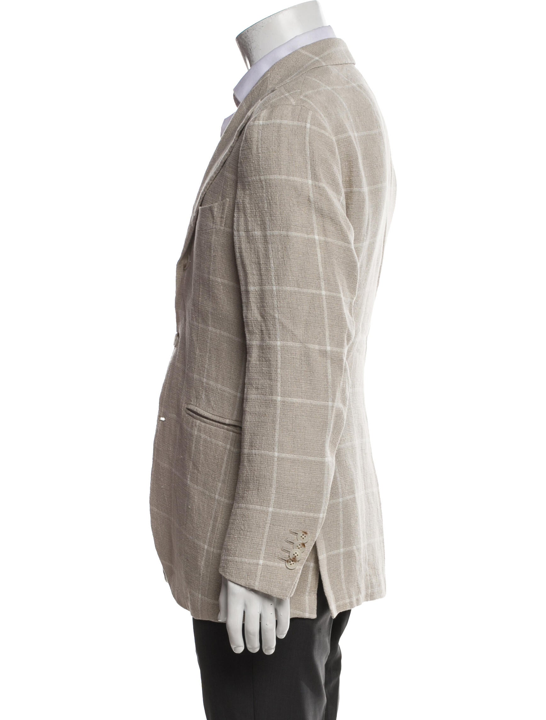 Suitsupply Linen Plaid Print Blazer