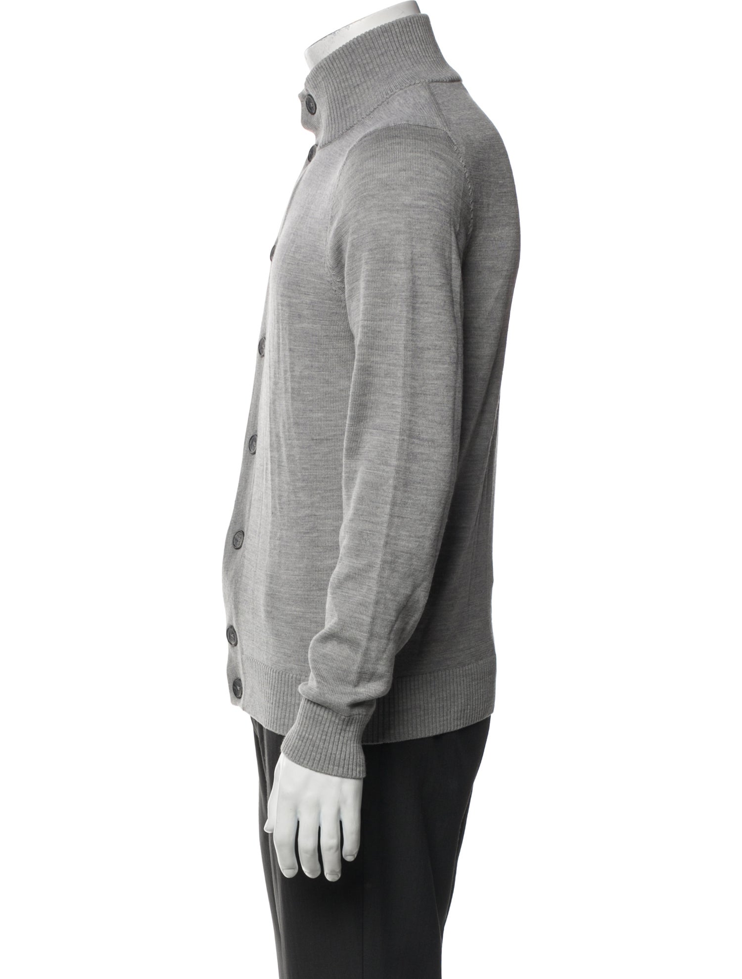 Suitsupply Merino Wool Turtleneck Cardigan