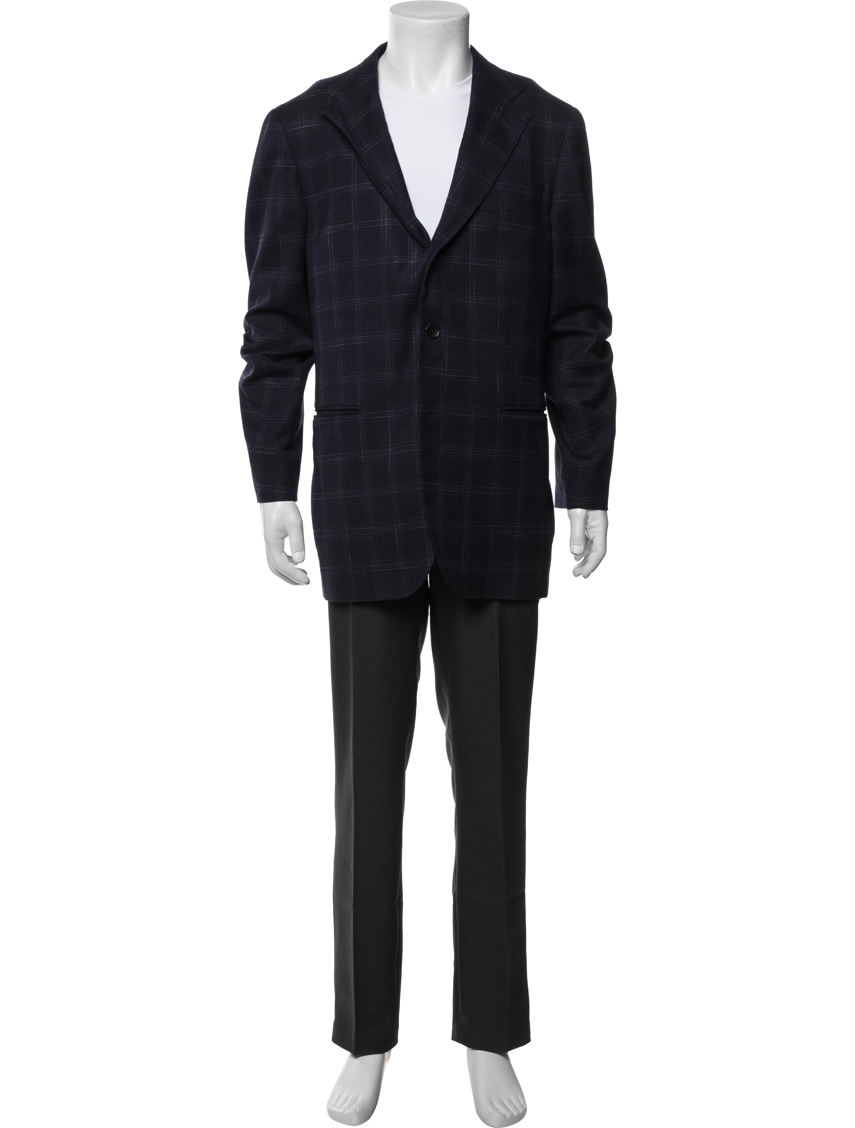 Suitsupply Wool Plaid Print Blazer