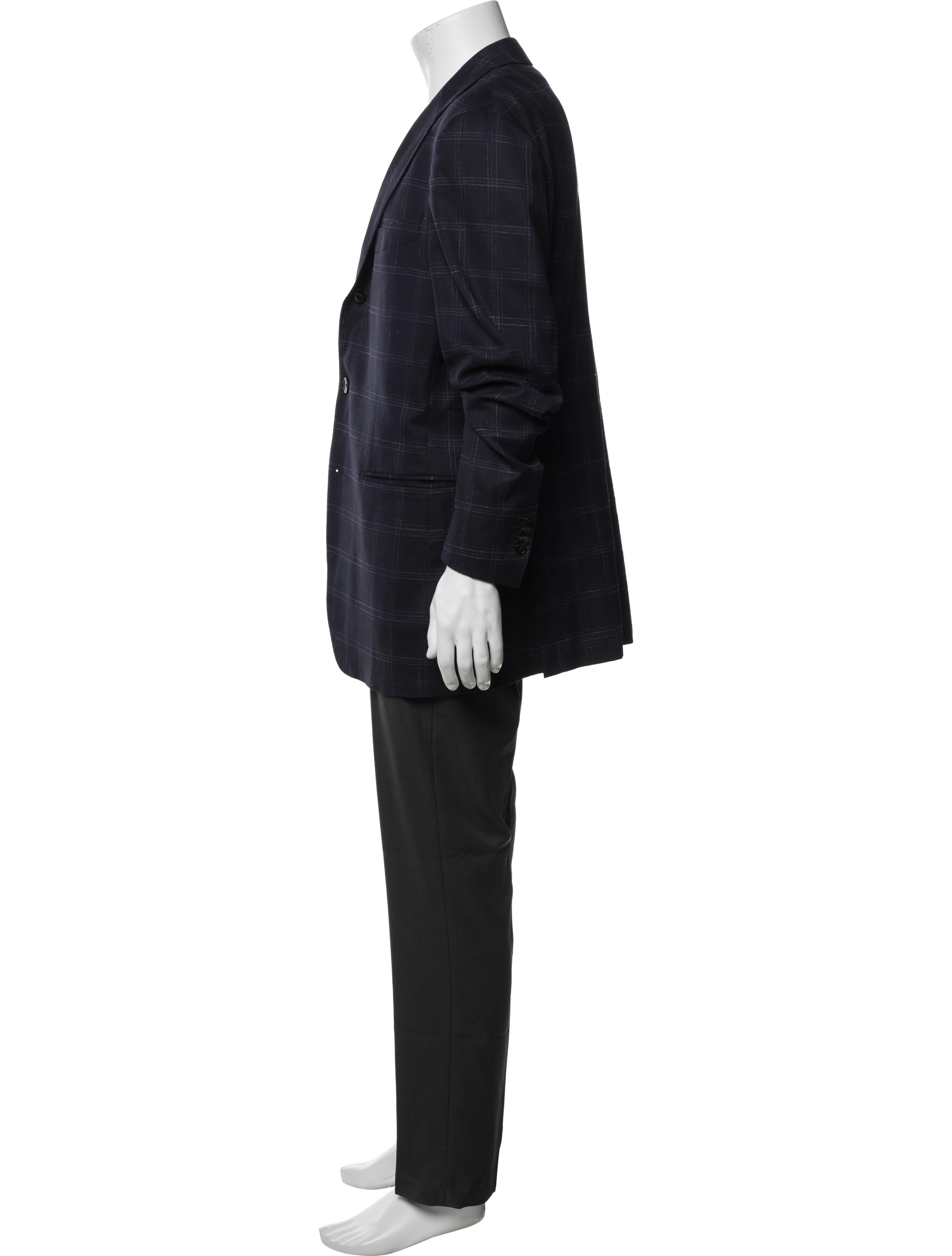 Suitsupply Wool Plaid Print Blazer