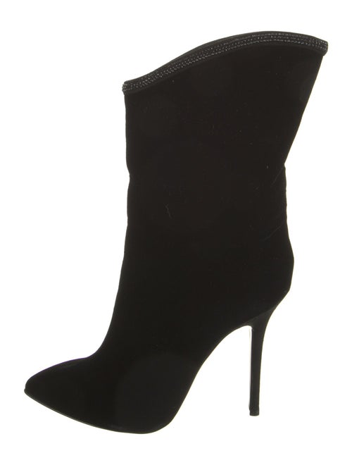 Siyu Velvet Crystal Embellishments Boots