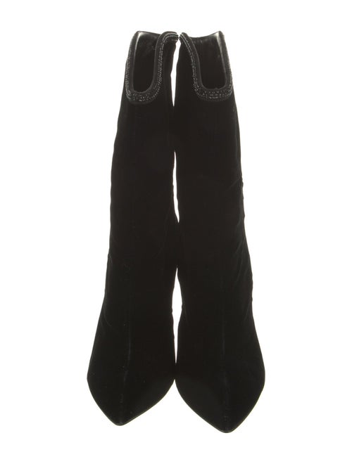 Siyu Velvet Crystal Embellishments Boots