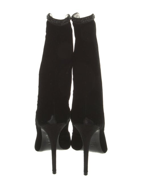 Siyu Velvet Crystal Embellishments Boots