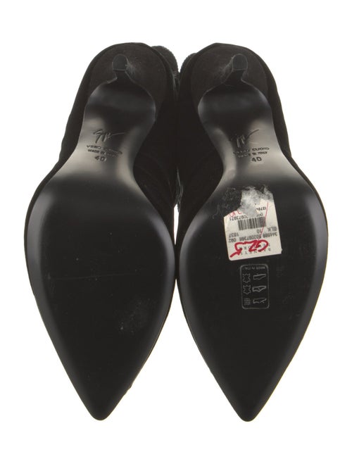 Siyu Velvet Crystal Embellishments Boots