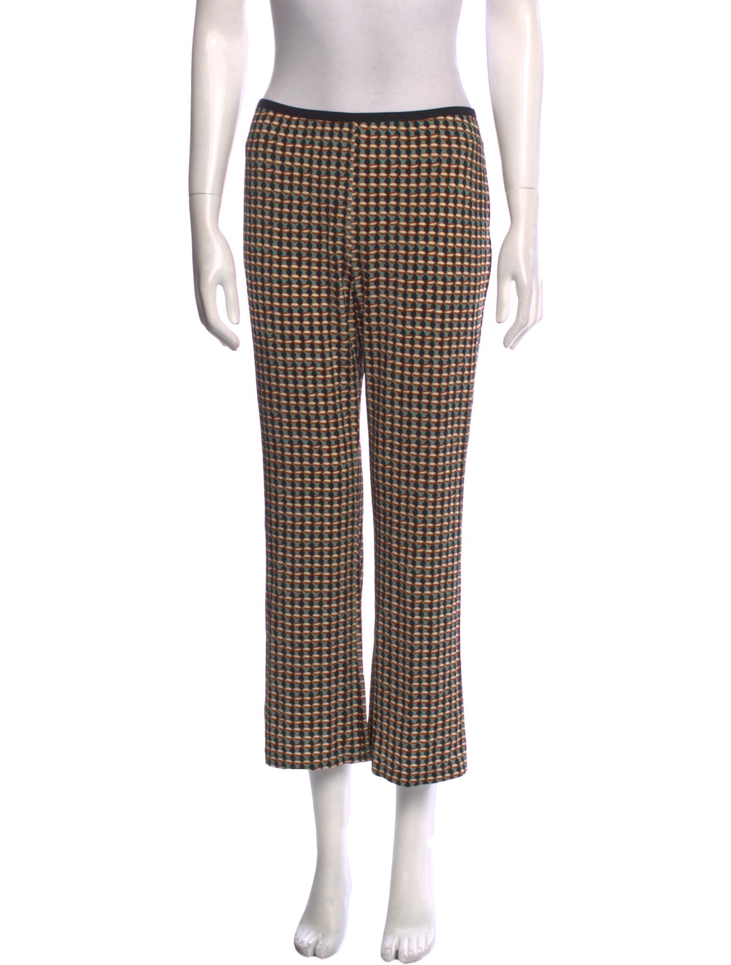 Siyu Plaid Print Wide Leg Pants