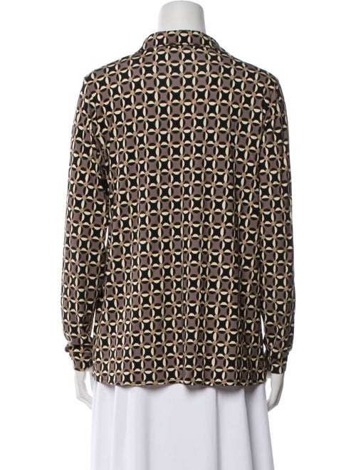 Siyu Printed Long Sleeve Button-Up Top