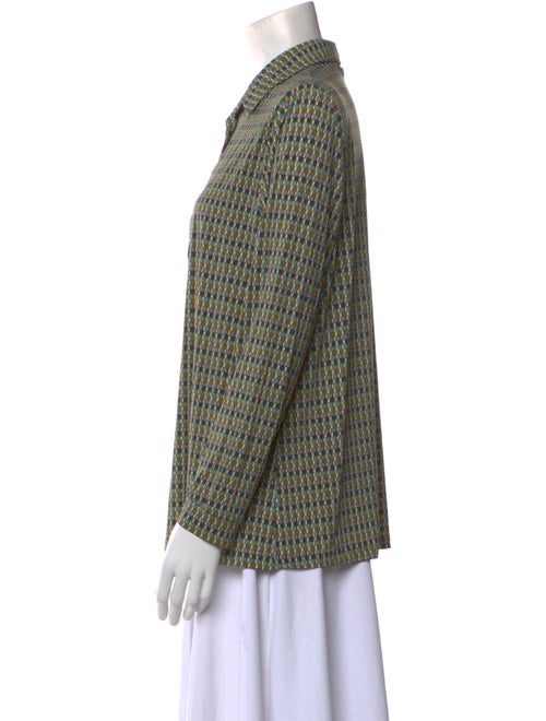 Siyu Printed Long Sleeve Button-Up Top