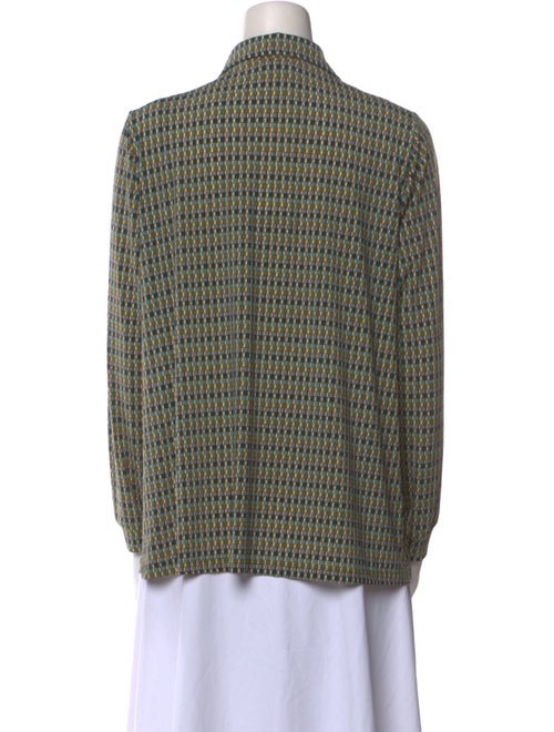 Siyu Printed Long Sleeve Button-Up Top