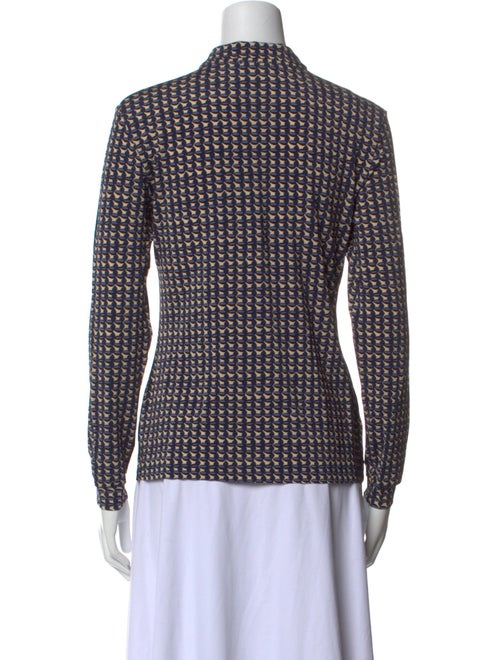 Siyu Printed Long Sleeve Button-Up Top