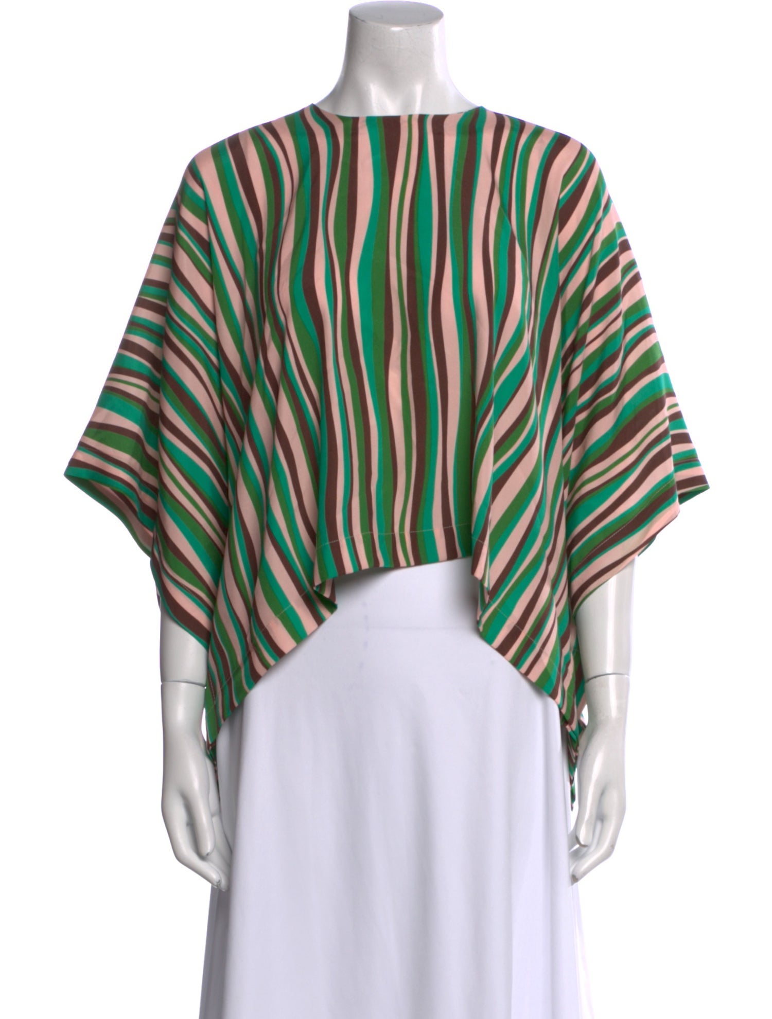 Siyu Silk Striped Crop Top w/ Tags