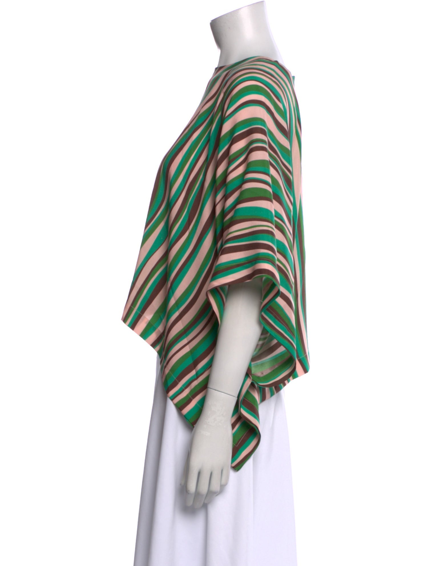 Siyu Silk Striped Crop Top w/ Tags