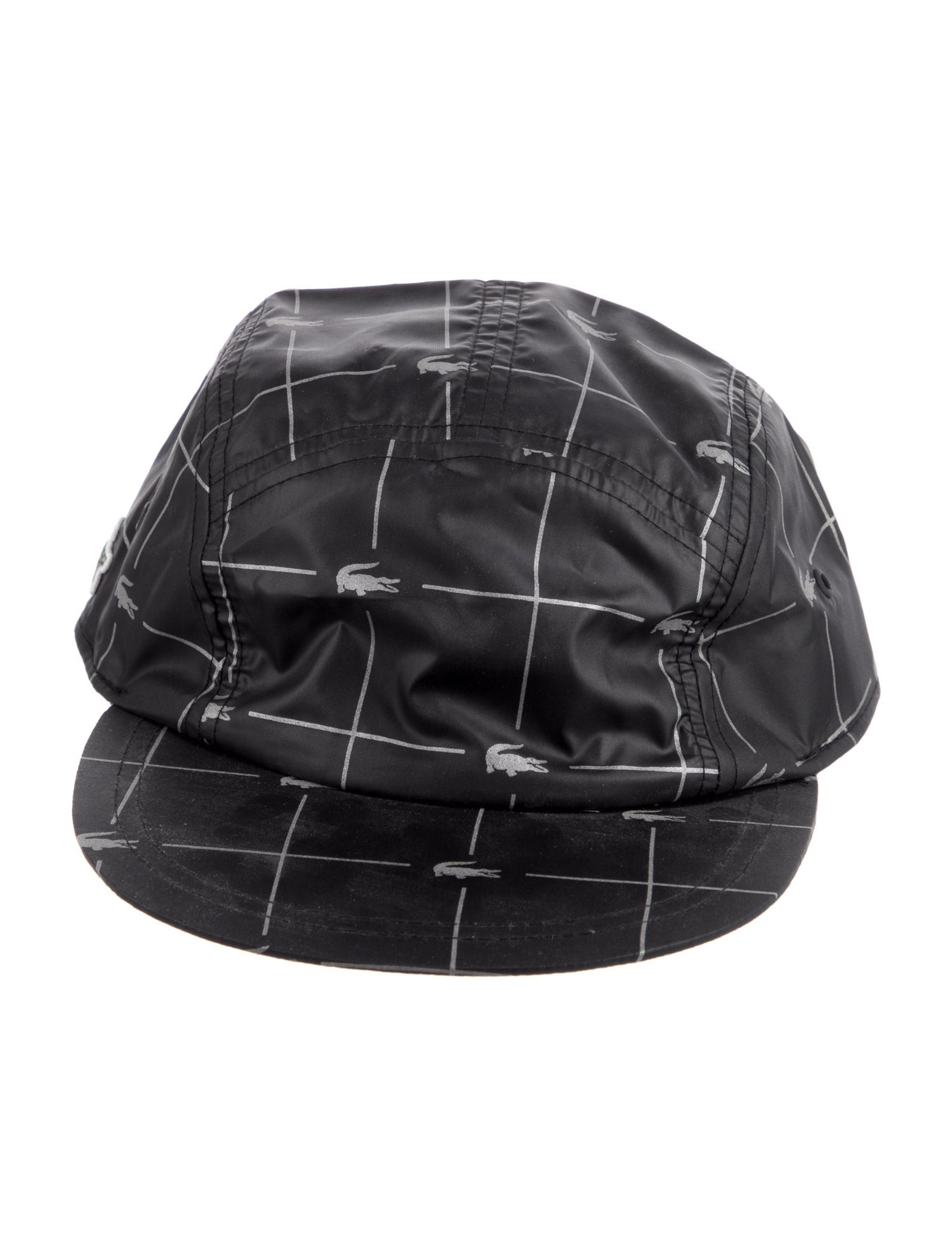 Supreme x Lacoste Reflective Grid Nylon Camp Cap