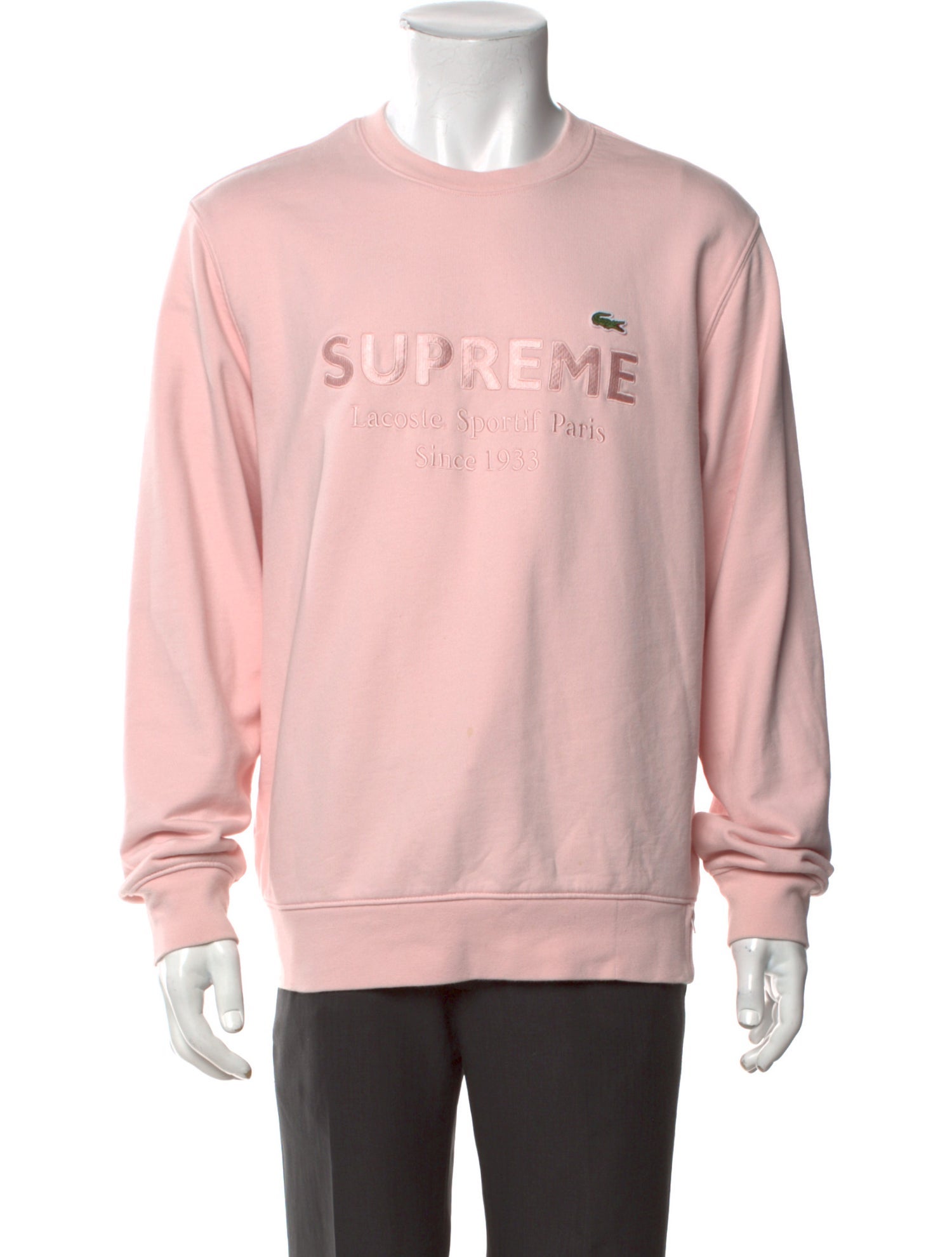 Supreme x Lacoste 2018 Signature Logo Sweatshirt